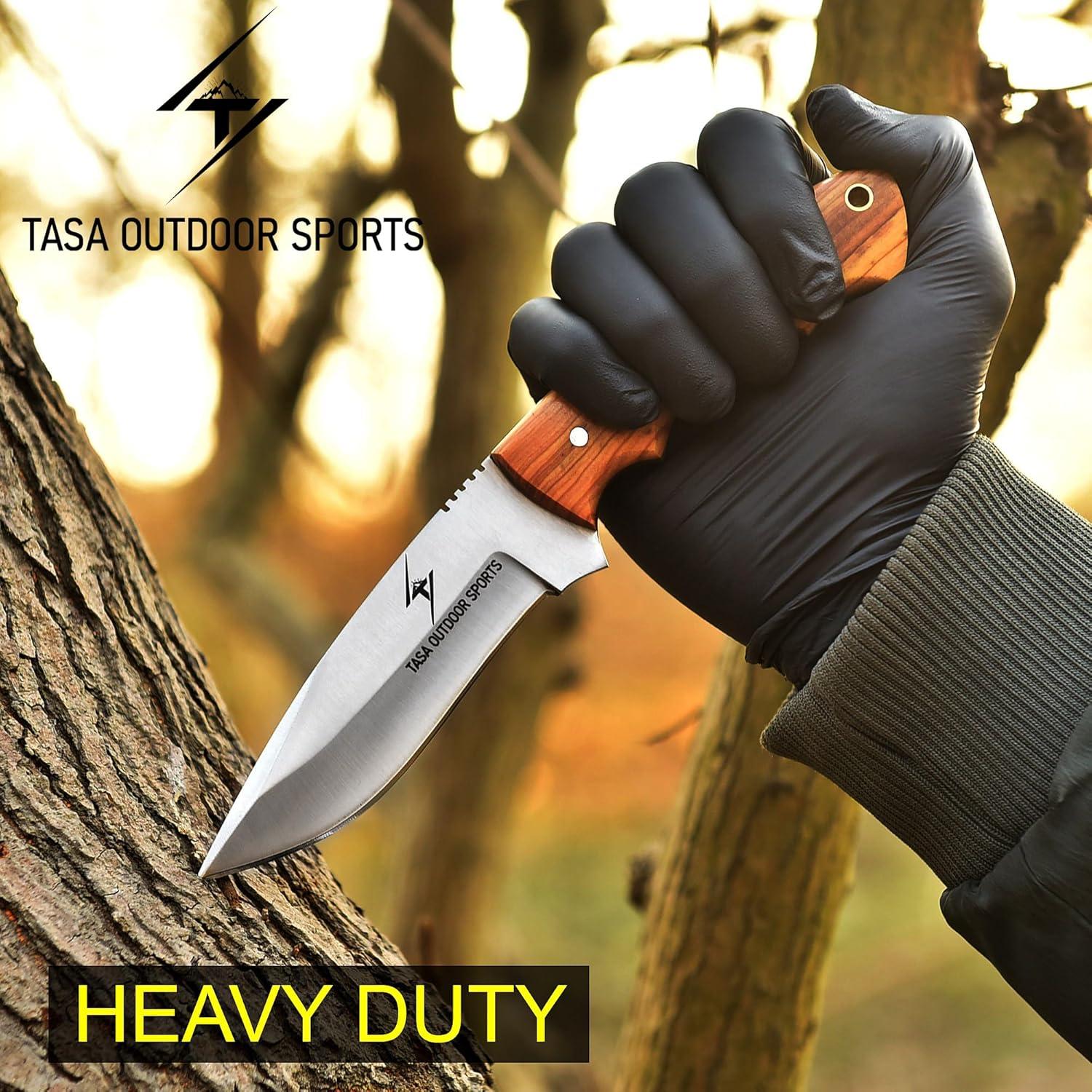 Cuchillo de Caza TASA Phantom 11.43 cm con Funda de Cuero