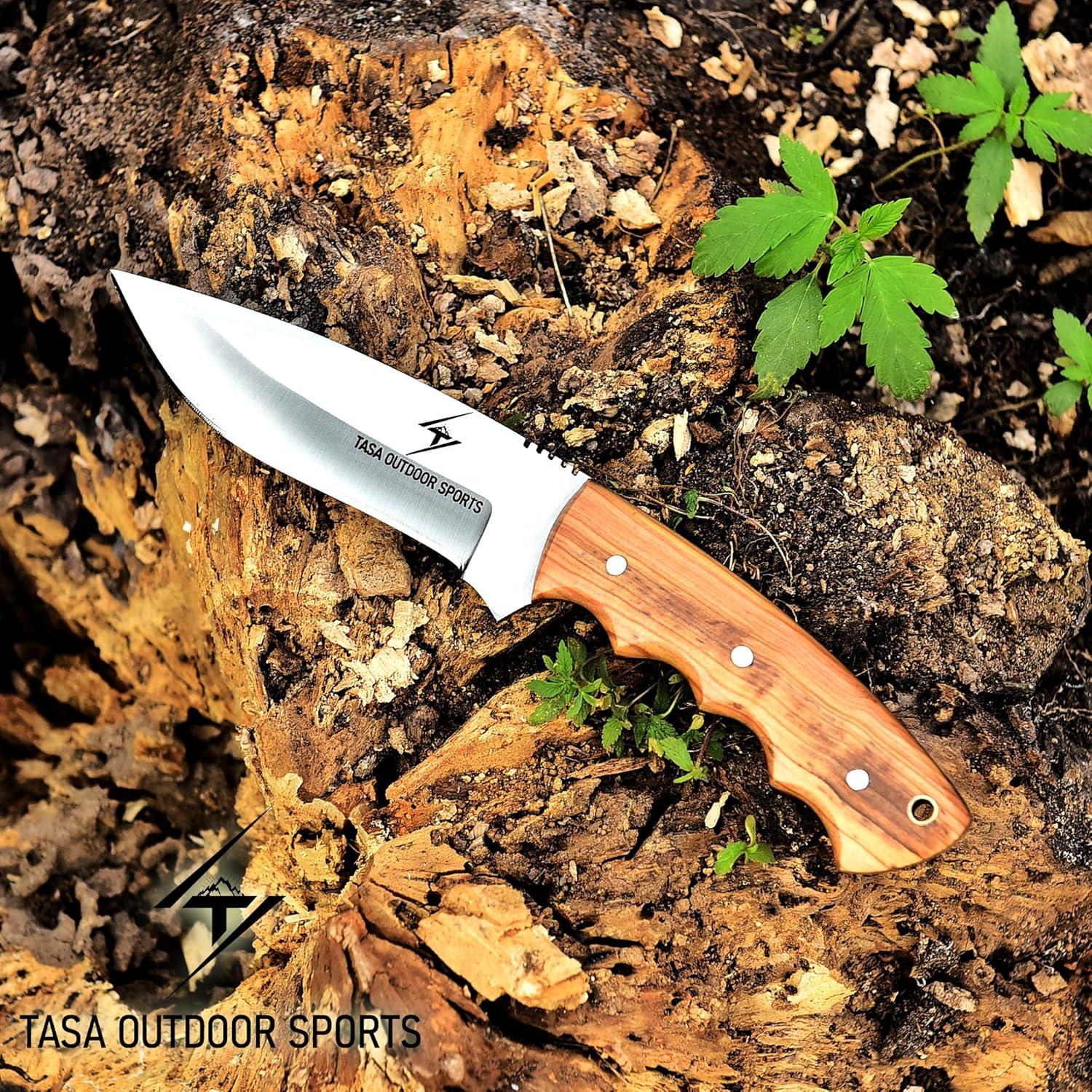 Cuchillo de Caza TASA Phantom 11.43 cm con Funda de Cuero