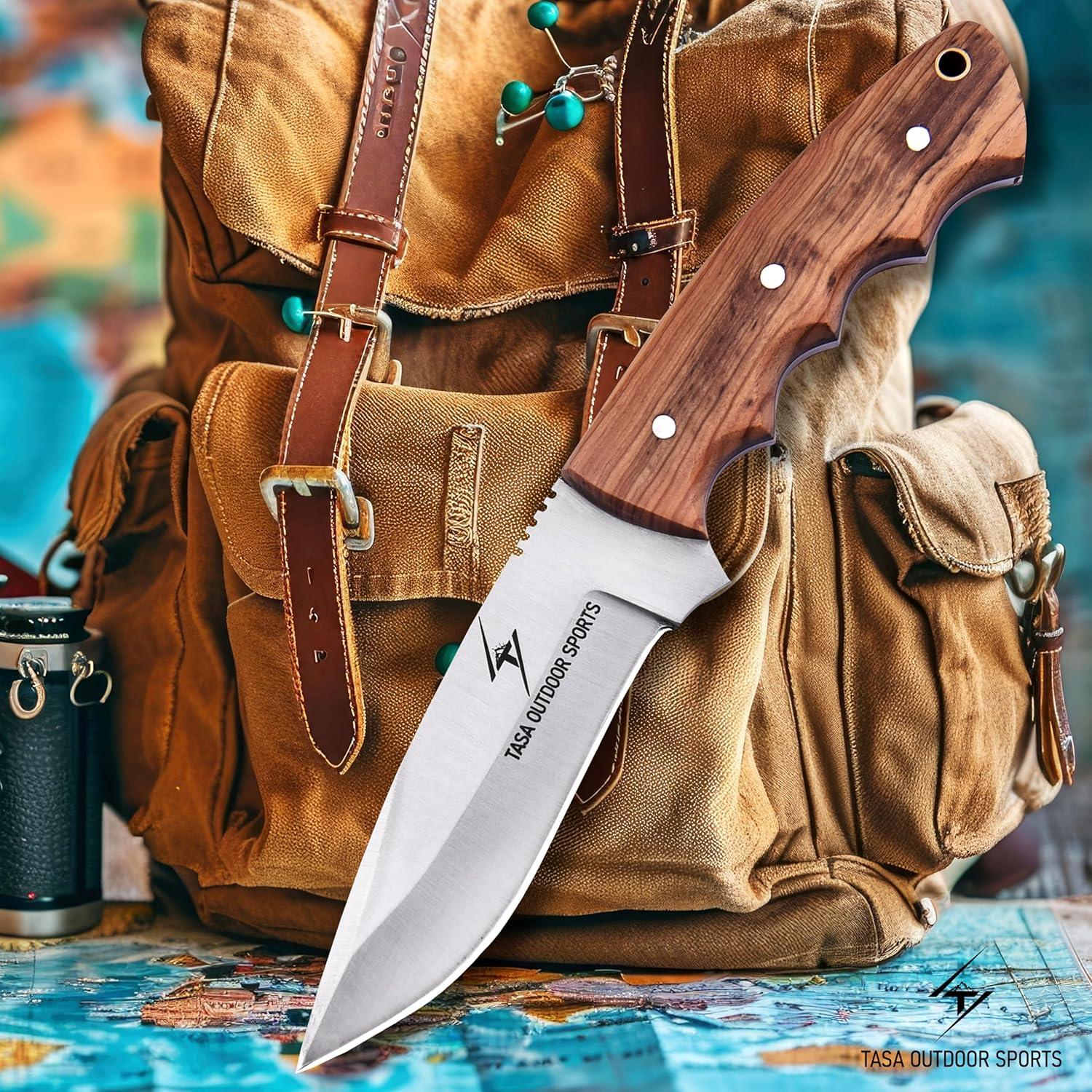 Cuchillo de Caza TASA Phantom 11.43 cm con Funda de Cuero