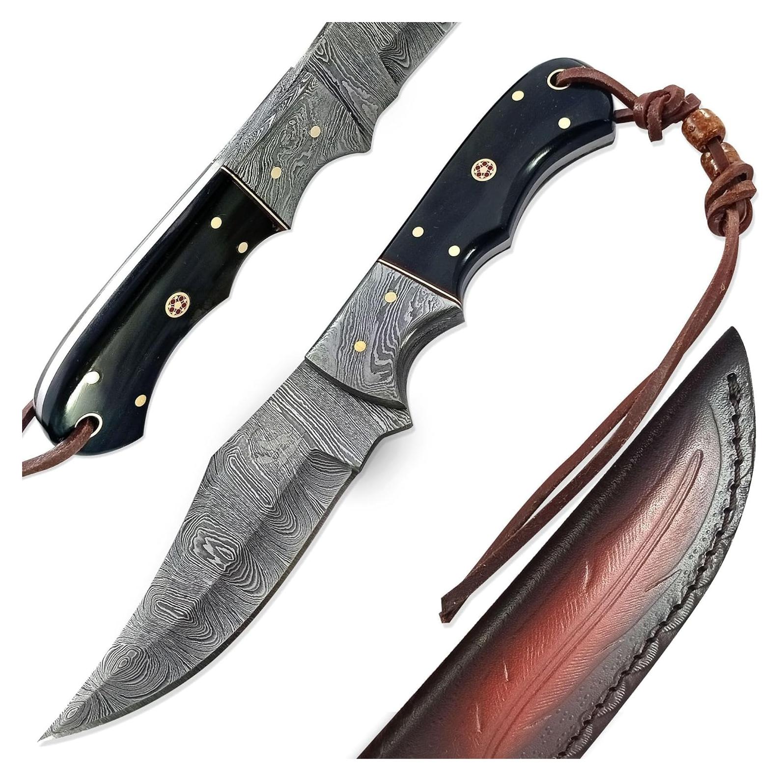 Cuchillo de Caza Damasco Black Wolf BWK-5562 21.6 cm