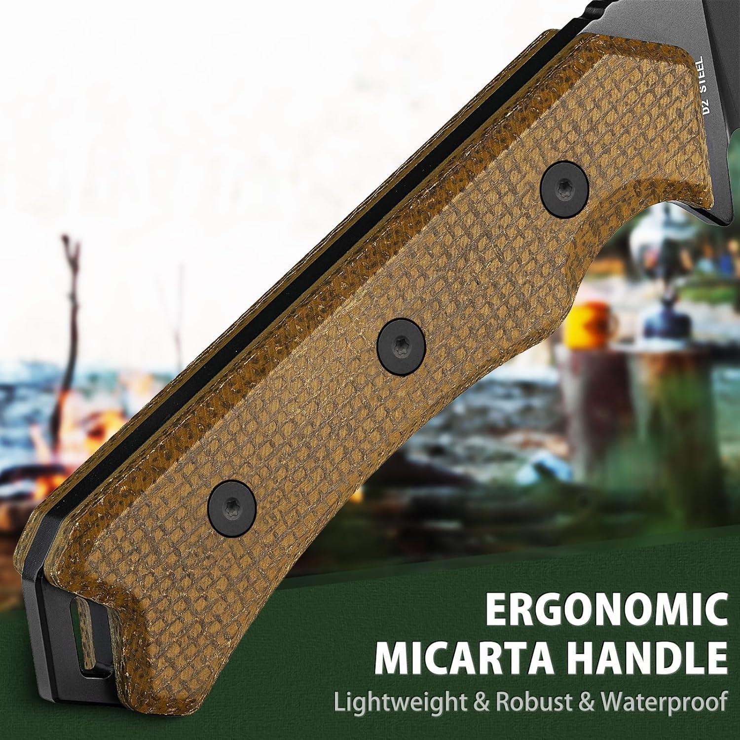 Cuchillo de Supervivencia NedFoss BOAR 10.4 cm D2 Mango Completo