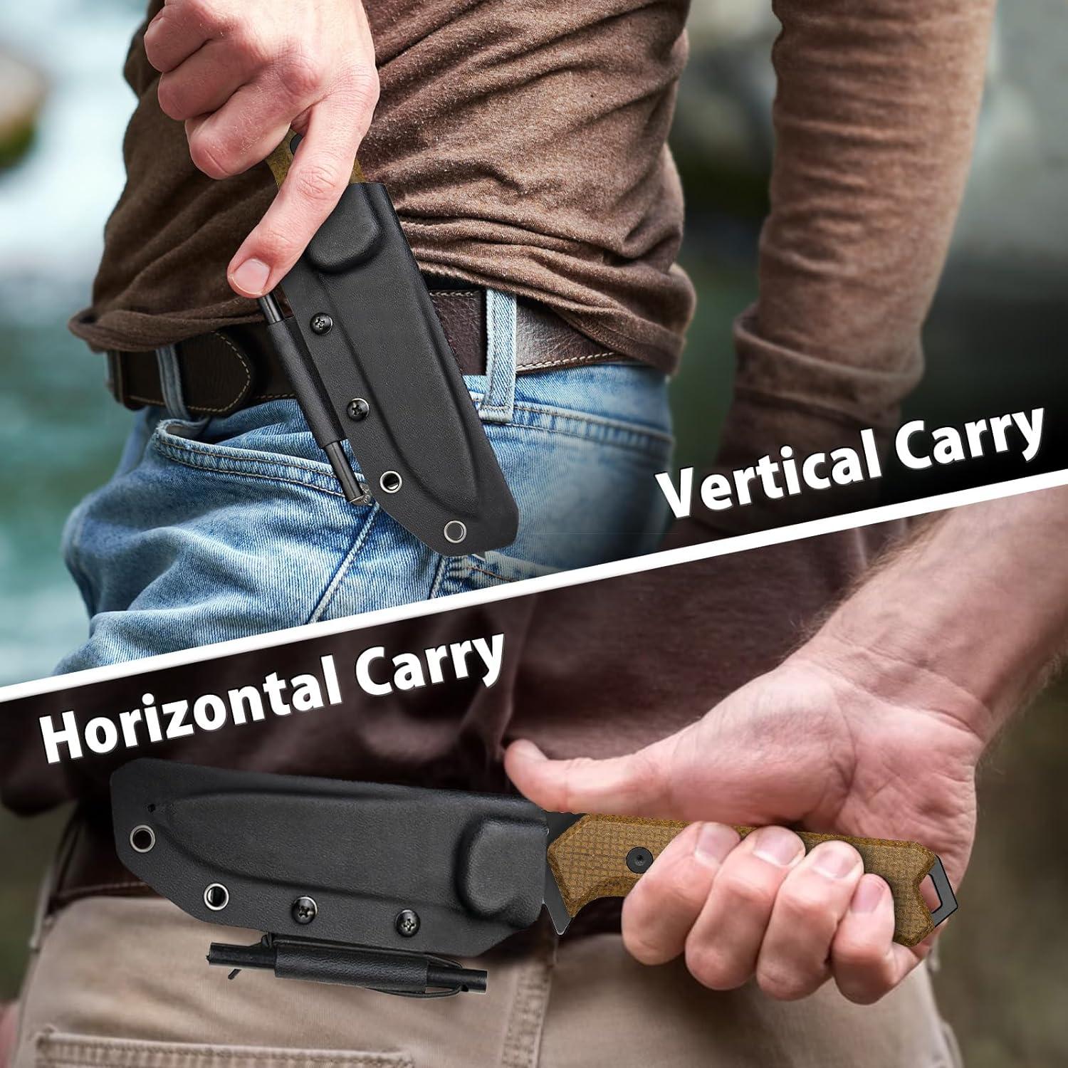 Cuchillo de Supervivencia NedFoss BOAR 10.4 cm D2 Mango Completo