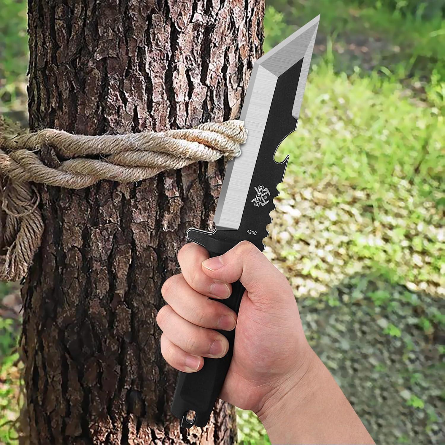 Cuchillo de Supervivencia THRWCLUB 11" con Funda Kydex y Afilador