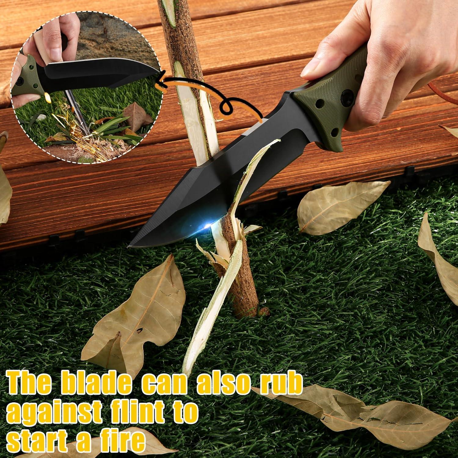 Cuchillo Táctico de Supervivencia Brarvagur Verde 26.67 cm