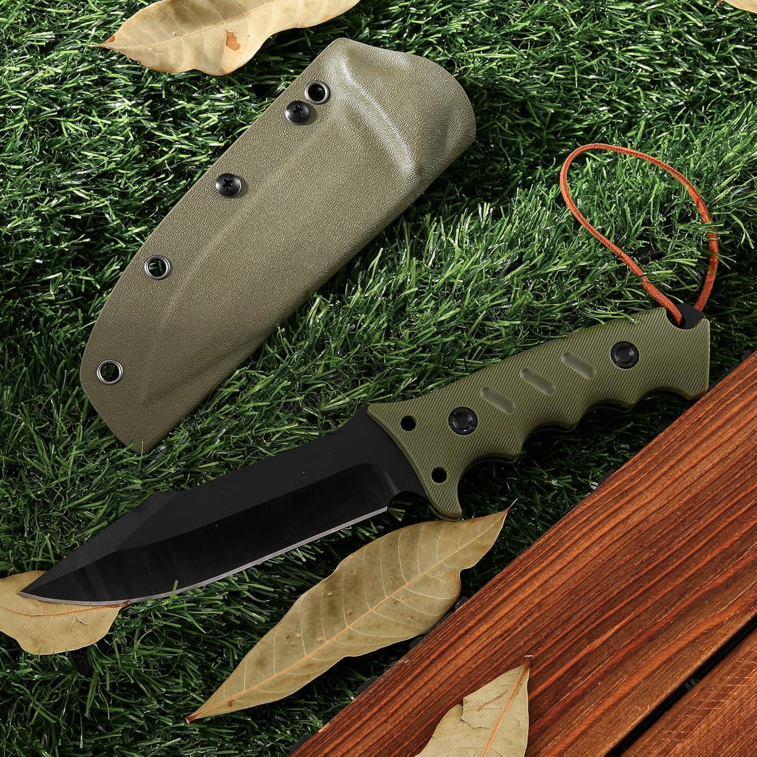 Cuchillo Táctico de Supervivencia Brarvagur Verde 26.67 cm