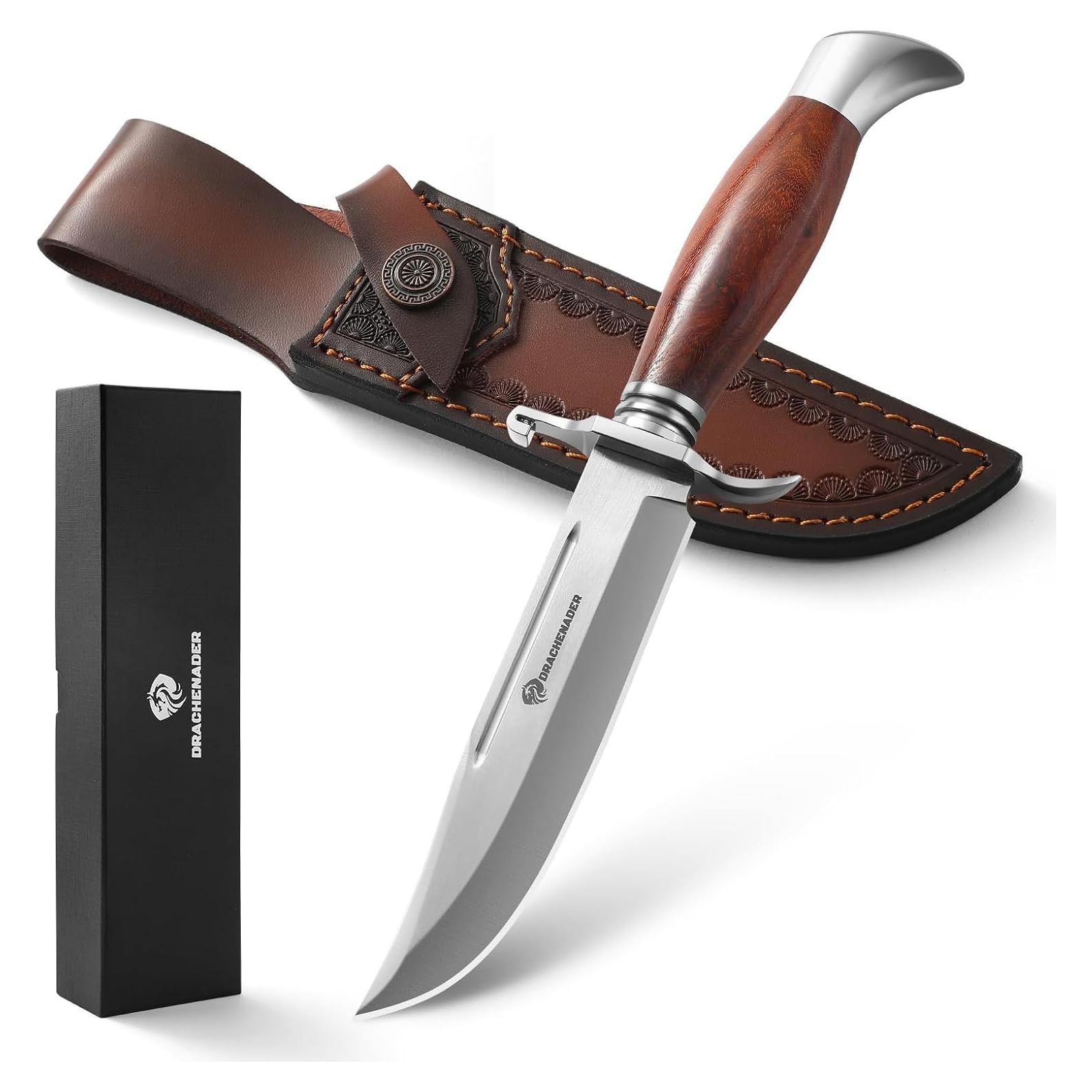 Cuchillo Bowie DRACHENADER 14.4 cm Acero Inoxidable con Funda