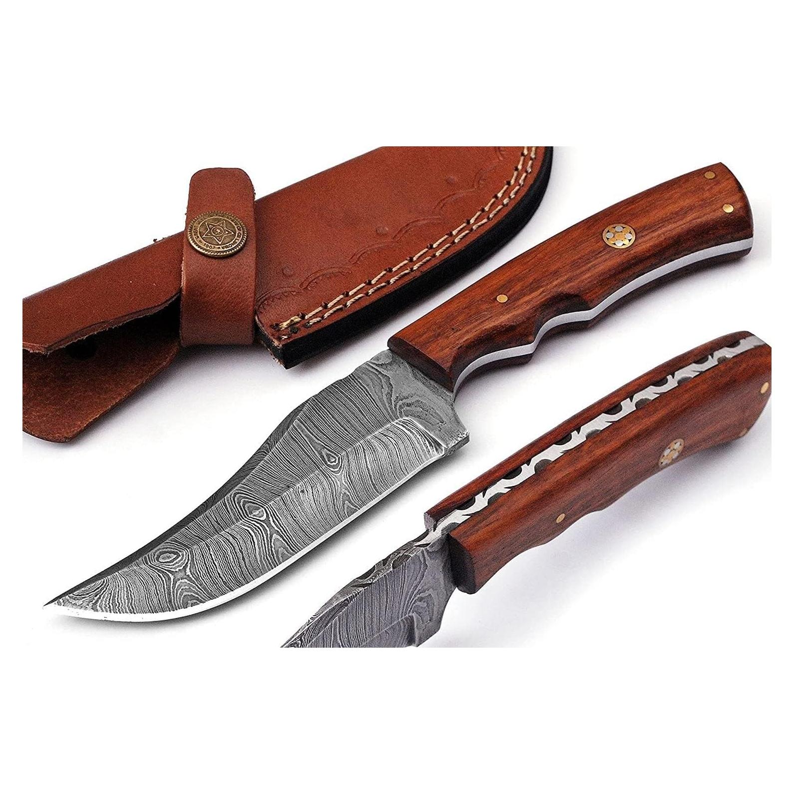 Cuchillo de Caza Viking Hunter Damasco 22.86 cm con Funda