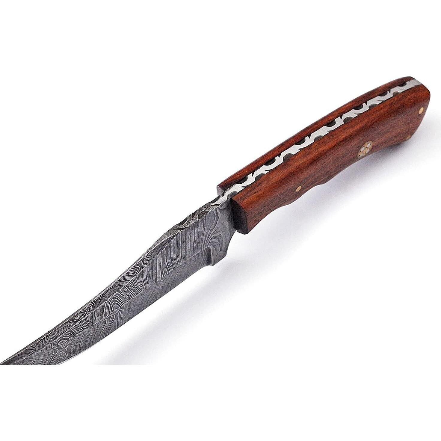 Cuchillo de Caza Viking Hunter Damasco 22.86 cm con Funda