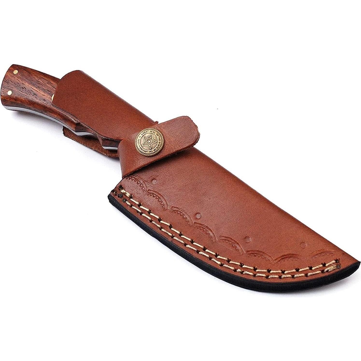 Cuchillo de Caza Viking Hunter Damasco 22.86 cm con Funda