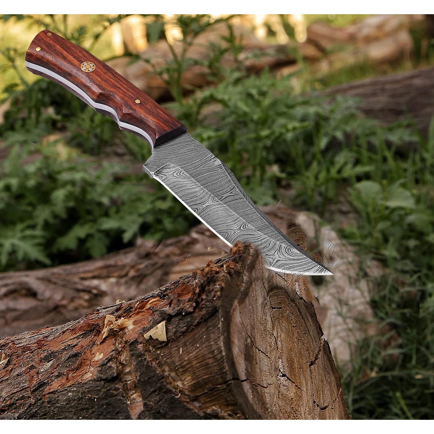 Cuchillo de Caza Viking Hunter Damasco 22.86 cm con Funda