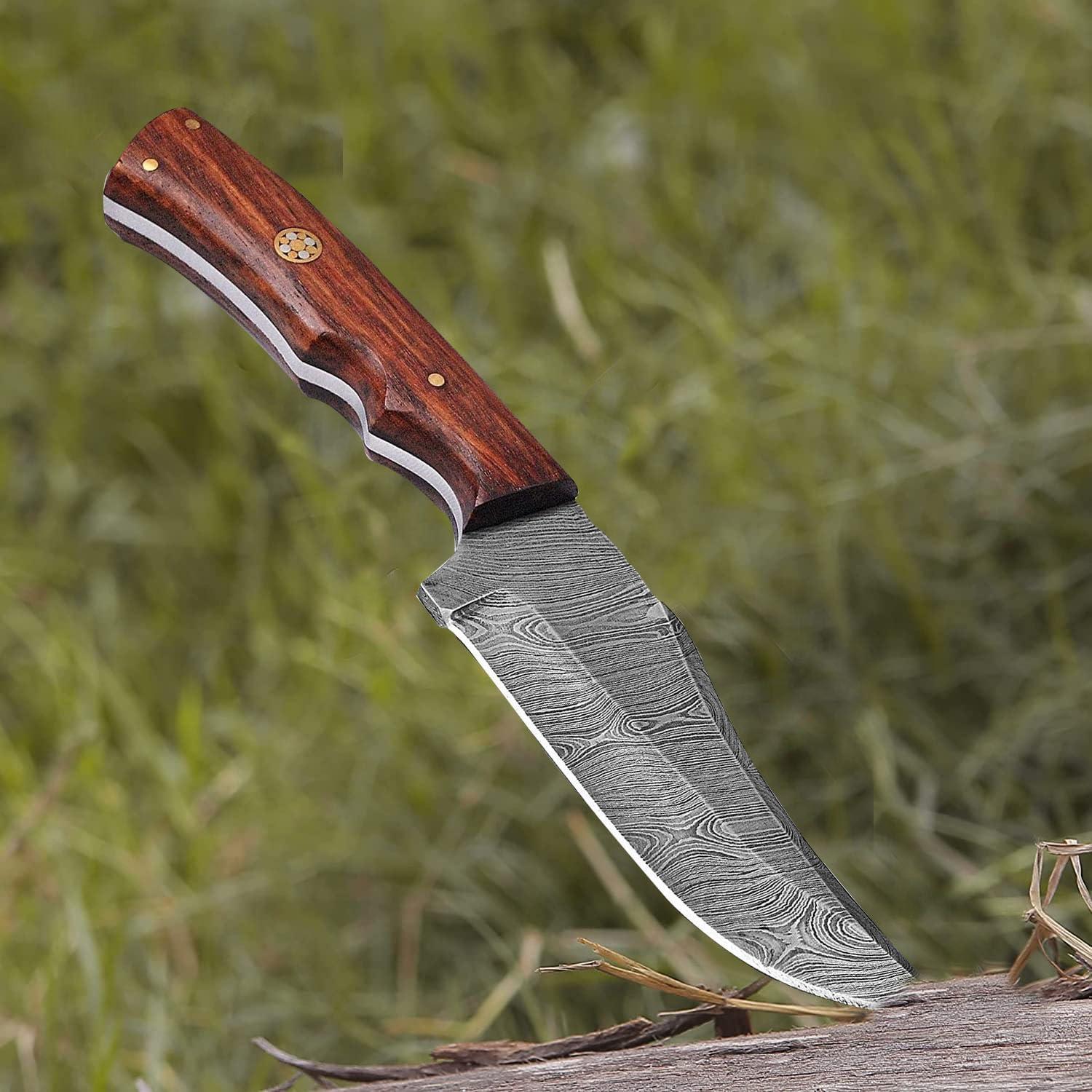 Cuchillo de Caza Viking Hunter Damasco 22.86 cm con Funda