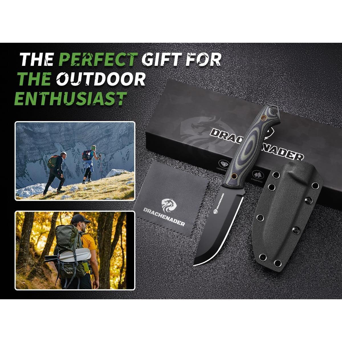 Cuchillo de Hoja Fija AQUILA-X D2 con Funda Kydex 21.5 cm