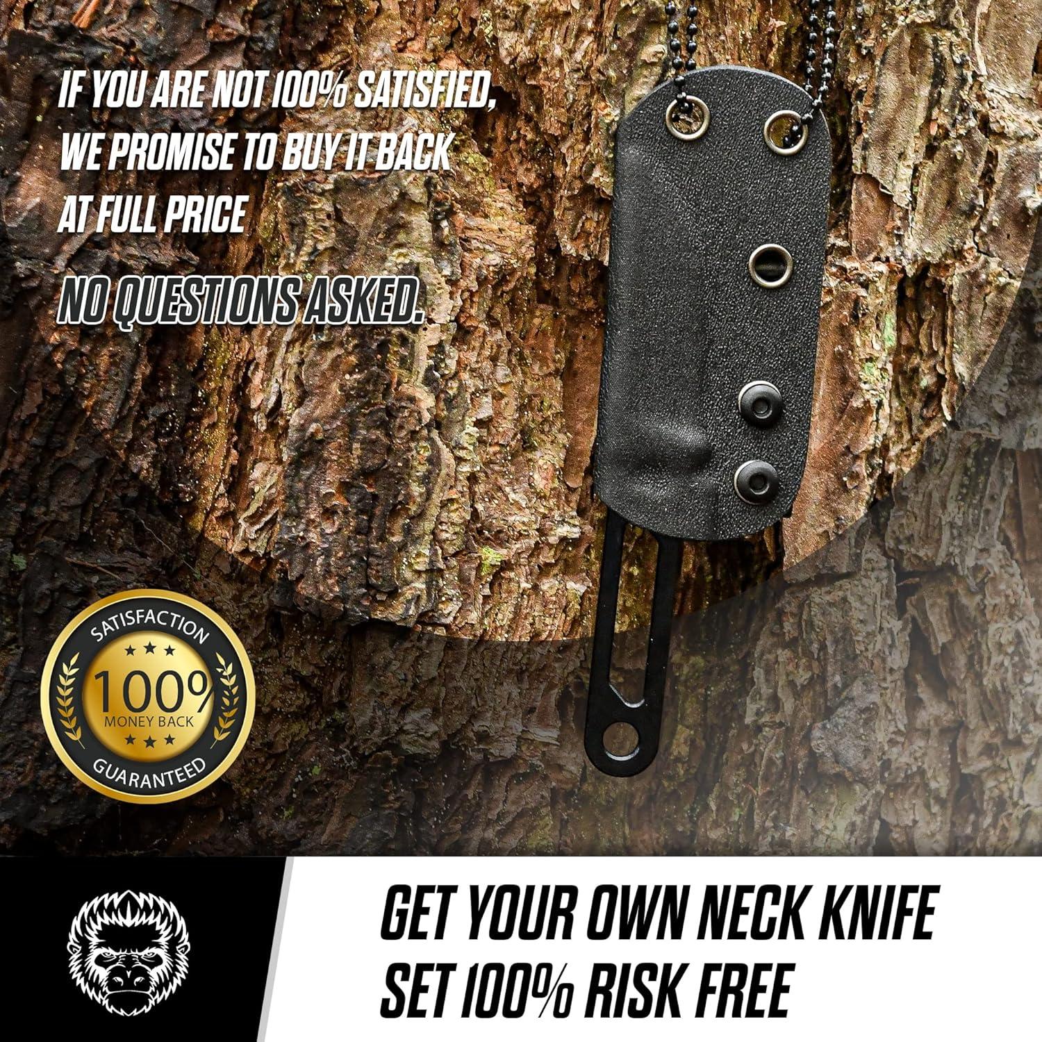 Cuchillo de Supervivencia Gorila Holtzman D2 con Funda Negra