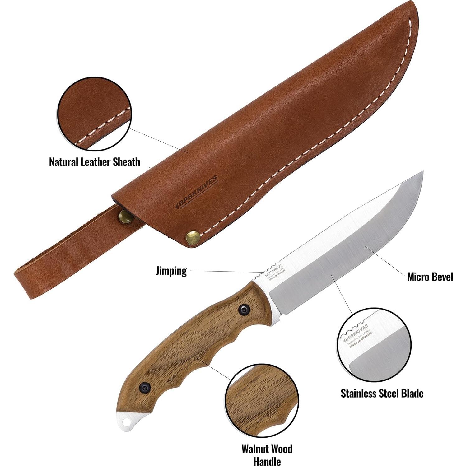 Cuchillo BPS HK6 de Acero Inoxidable para Camping y Caza