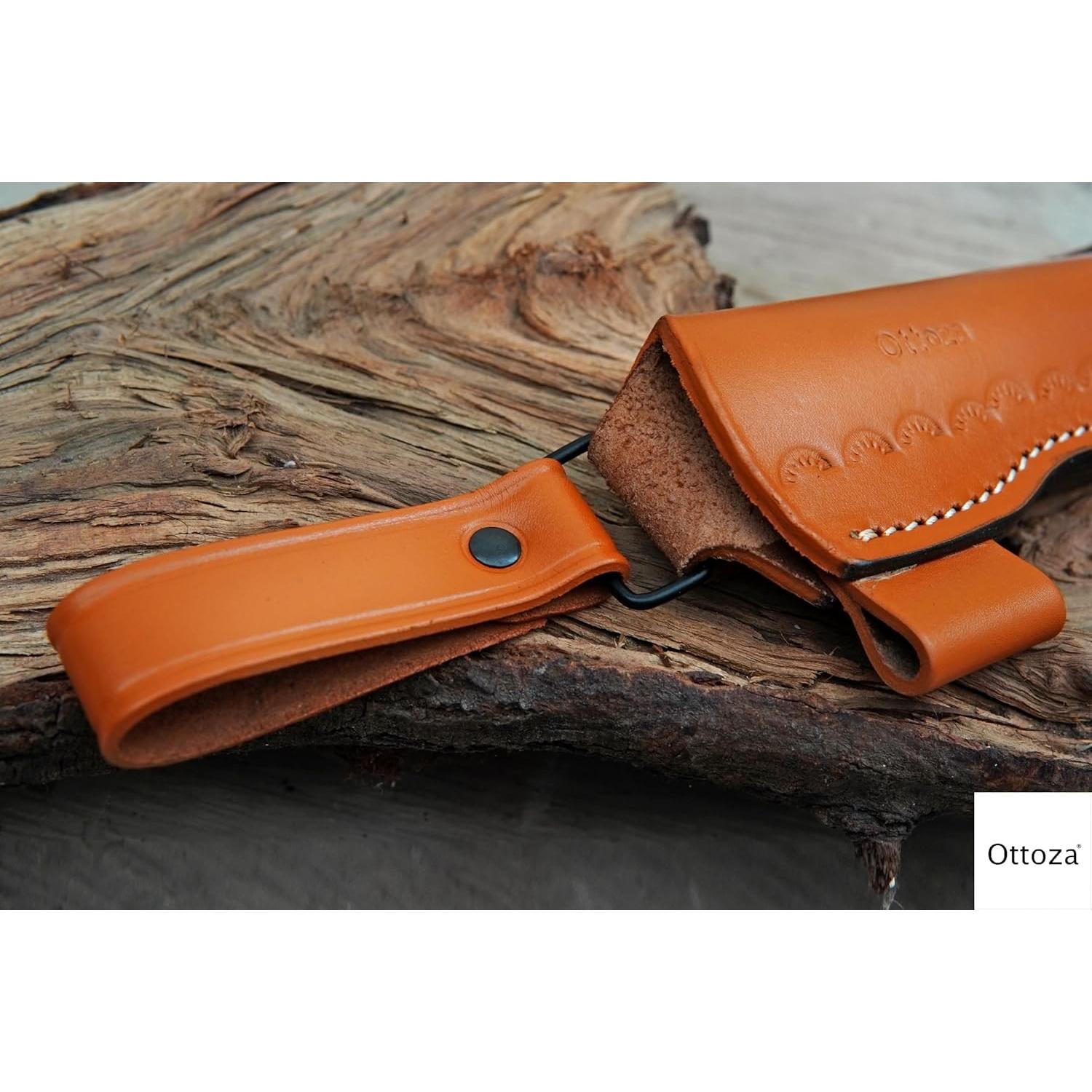 Funda de Cuchillo de Cuero Ottoza No:74 para Cinturón 17.15 cm
