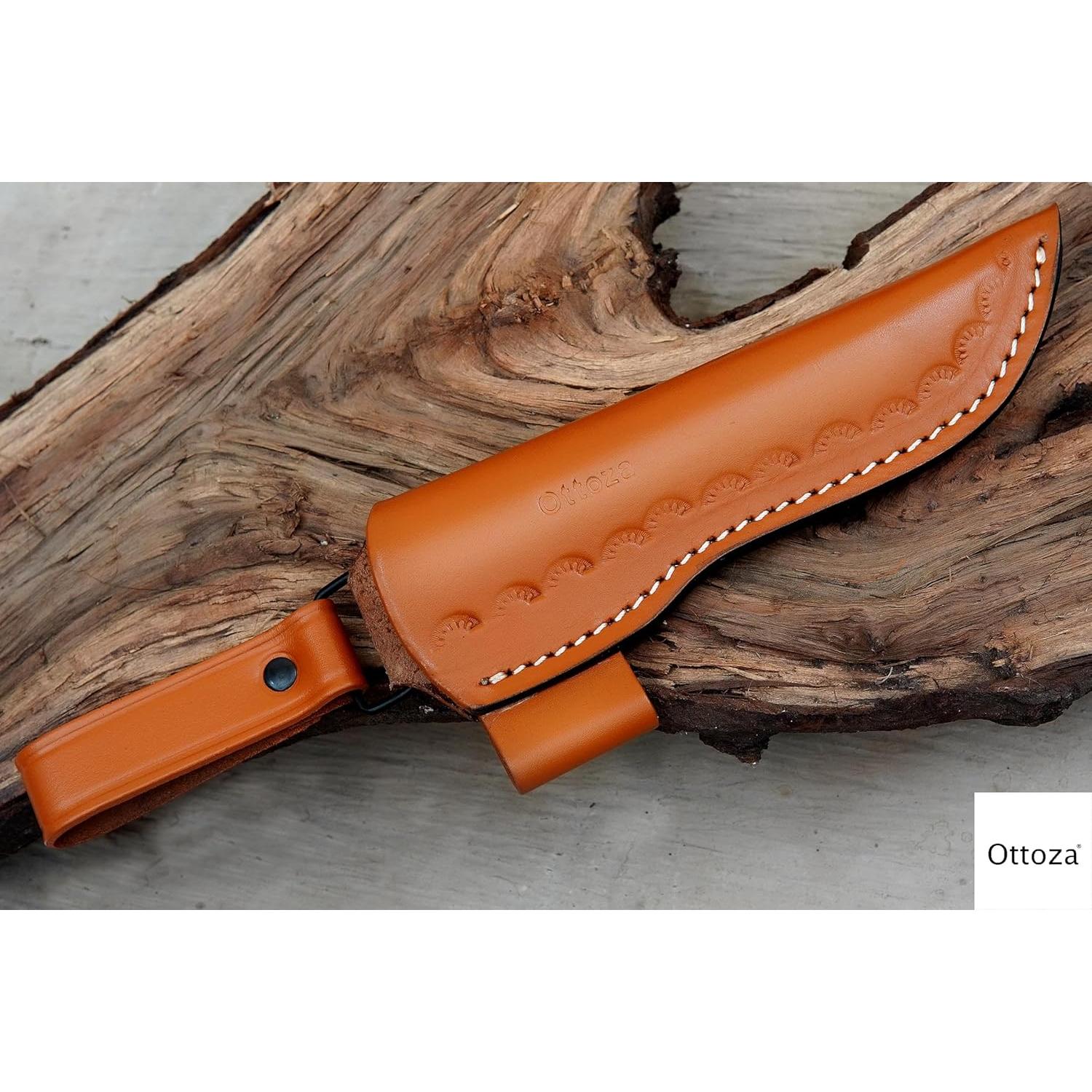 Funda de Cuchillo de Cuero Ottoza No:74 para Cinturón 17.15 cm