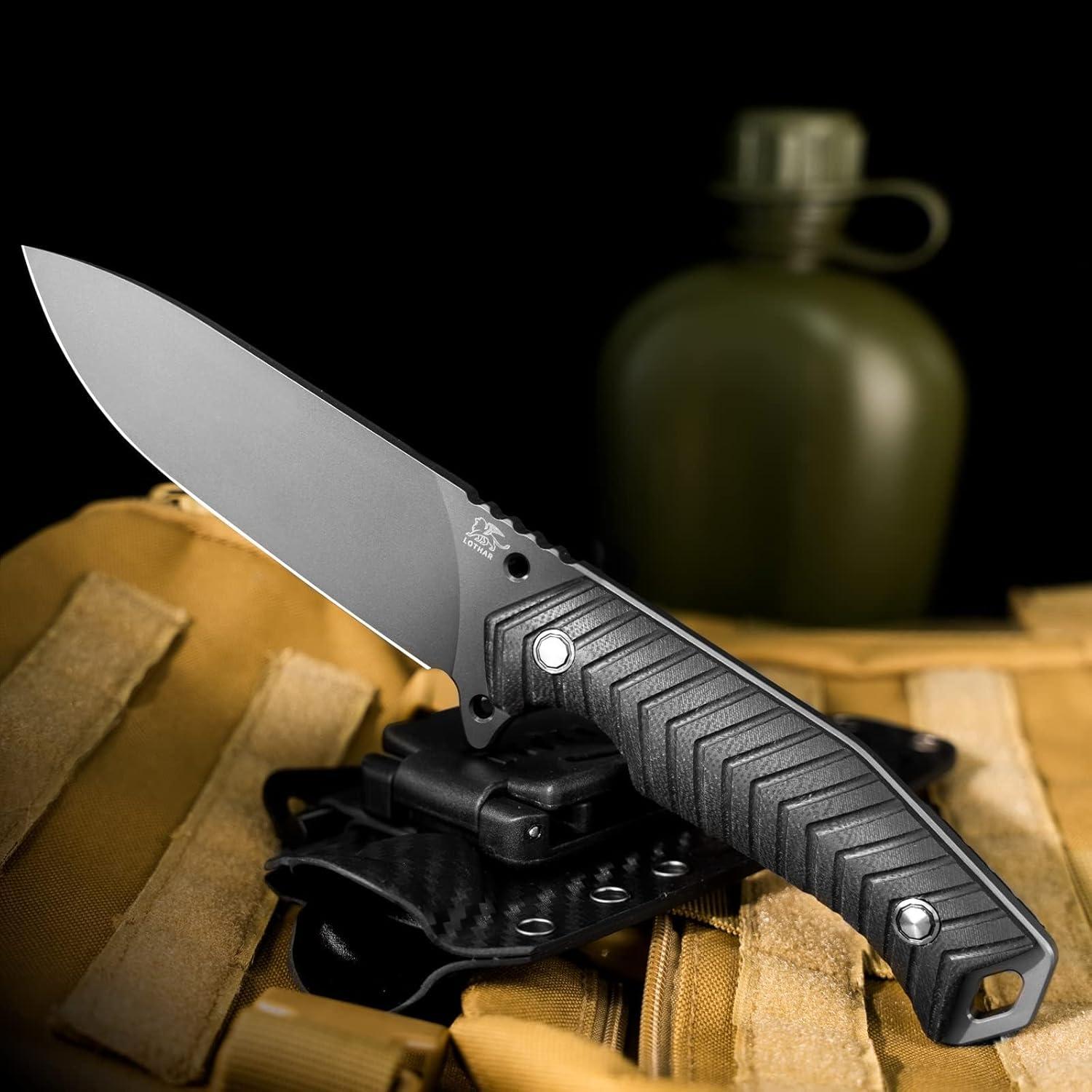 Cuchillo de Supervivencia LOTHAR BAT con Funda Kydex y Encendedor