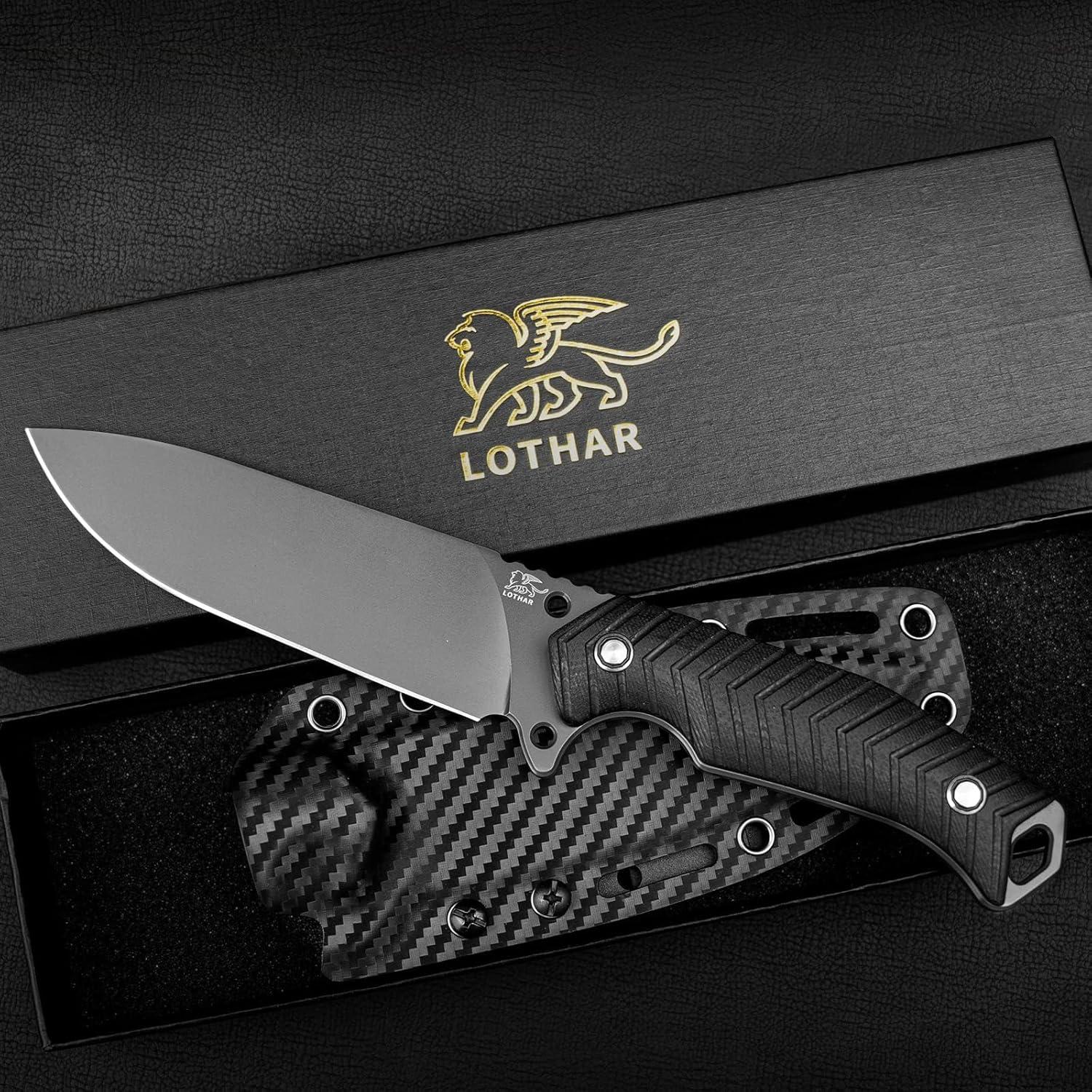 Cuchillo de Supervivencia LOTHAR BAT con Funda Kydex y Encendedor