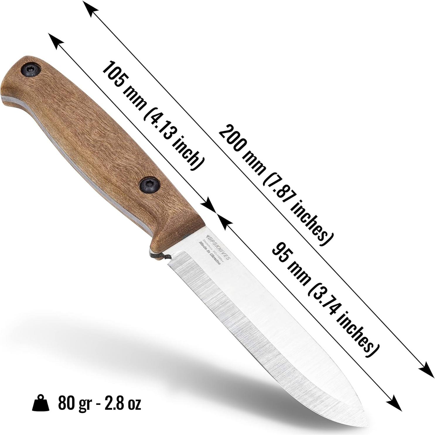 Cuchillo de Camping BPSKNIVES BS1FT SSH - Acero Inoxidable 95mm