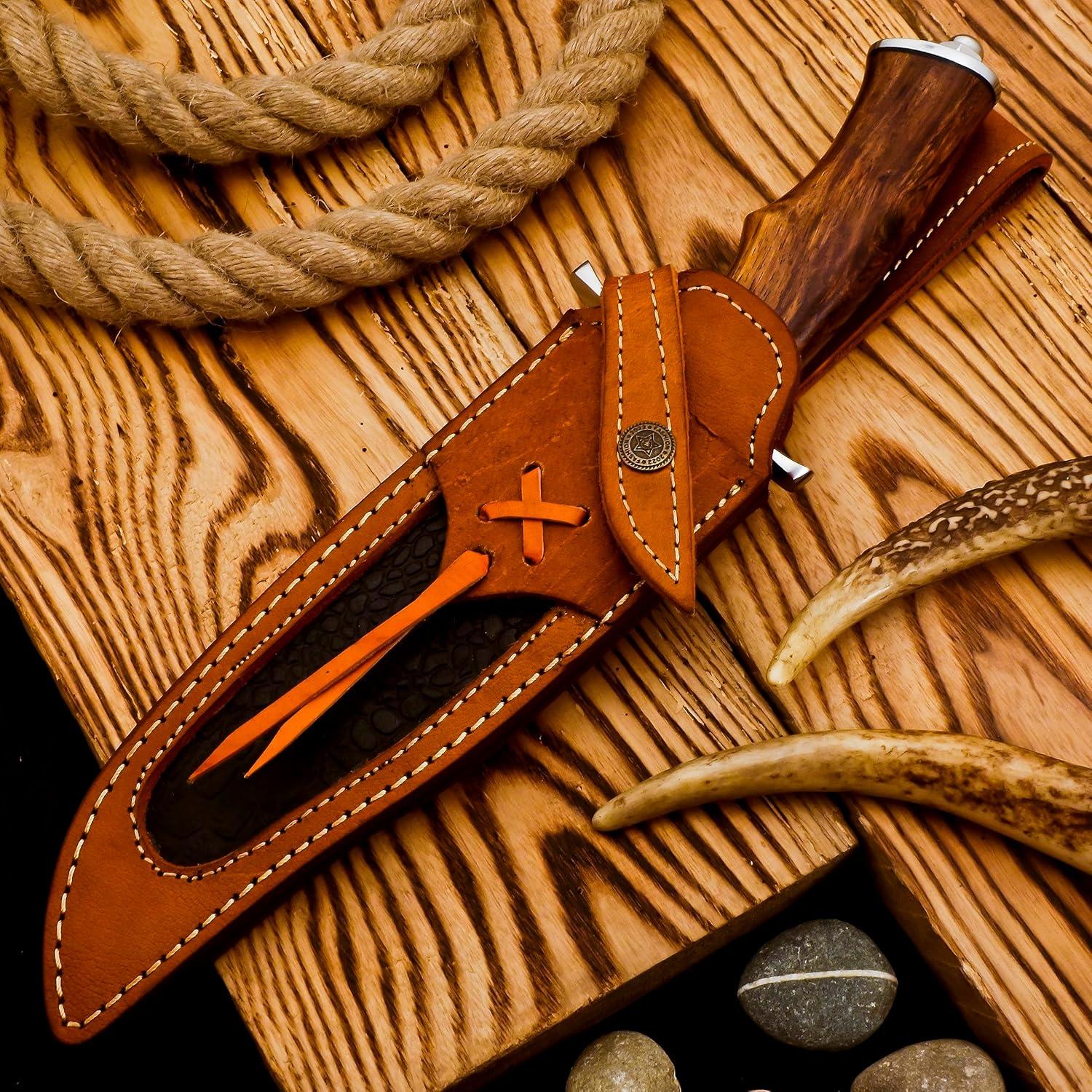 Cuchillo de Caza Poshland REG-49 Acero Damasco 33 cm