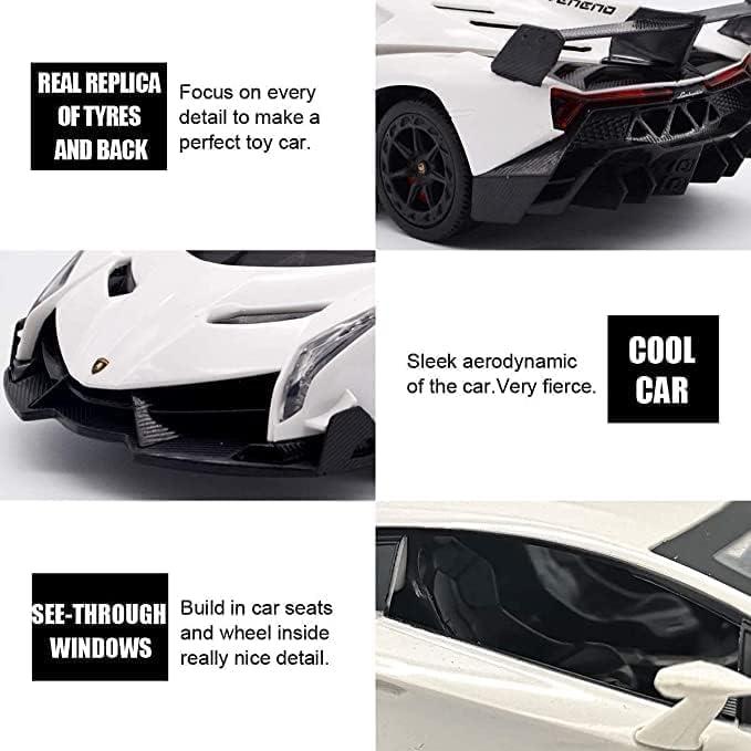 Coche RC Lamborghini Veneno 1:24 Blanco Licenciado
