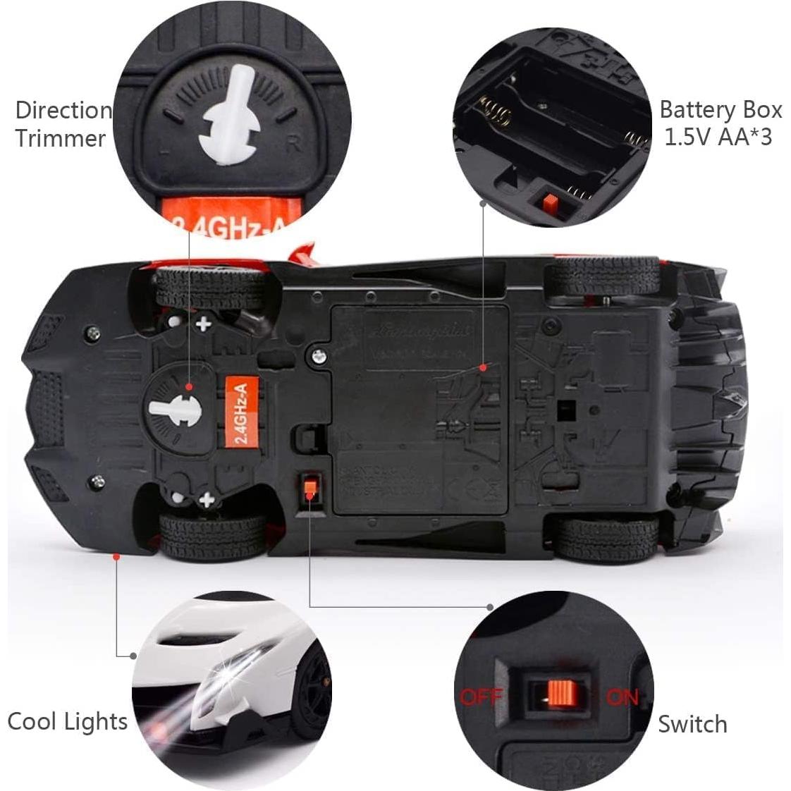 Coche RC Lamborghini Veneno 1:24 Blanco Licenciado