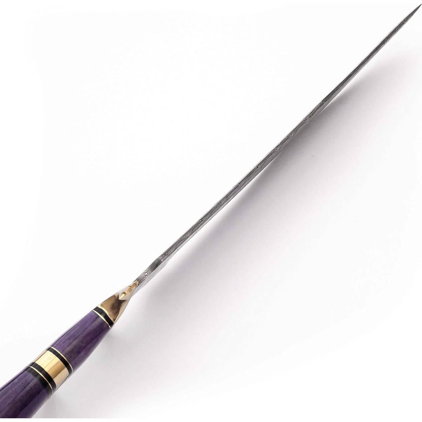 Cuchillo Bowie HUNTFORGE 40.64 cm Acero Damasco Mango Hueso