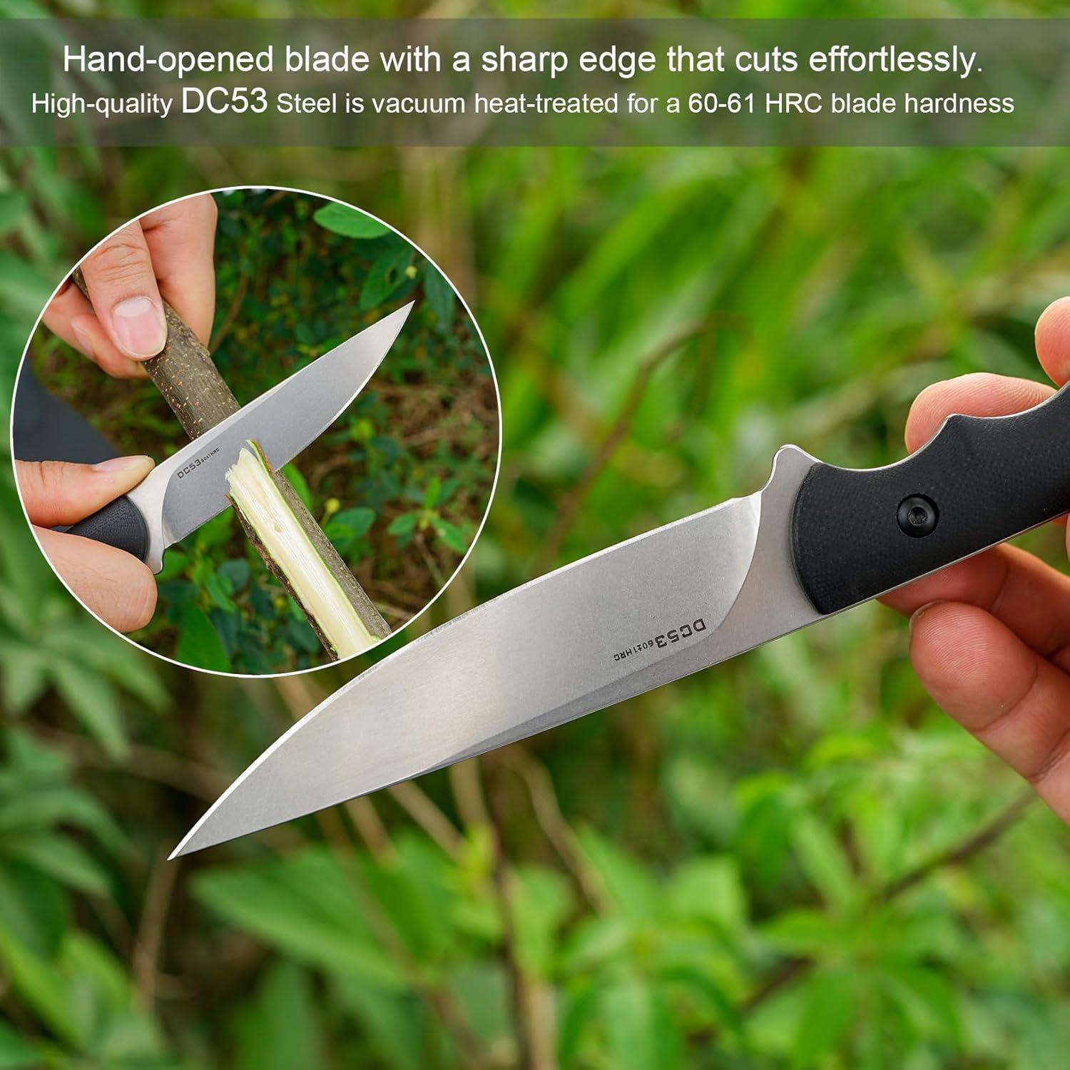 Cuchillo Fijo FORESAIL F2412SK Acero DC53 21.4cm con Funda