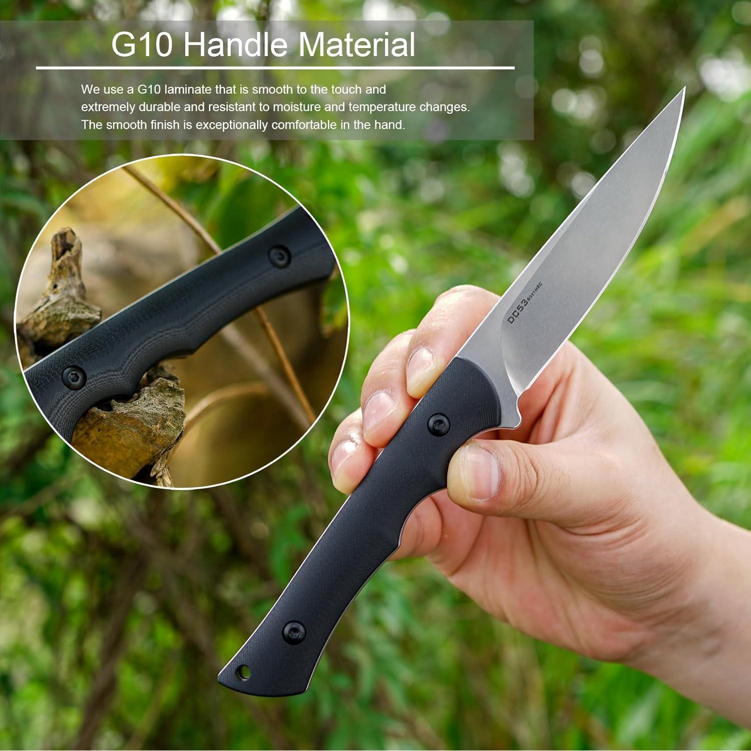 Cuchillo Fijo FORESAIL F2412SK Acero DC53 21.4cm con Funda