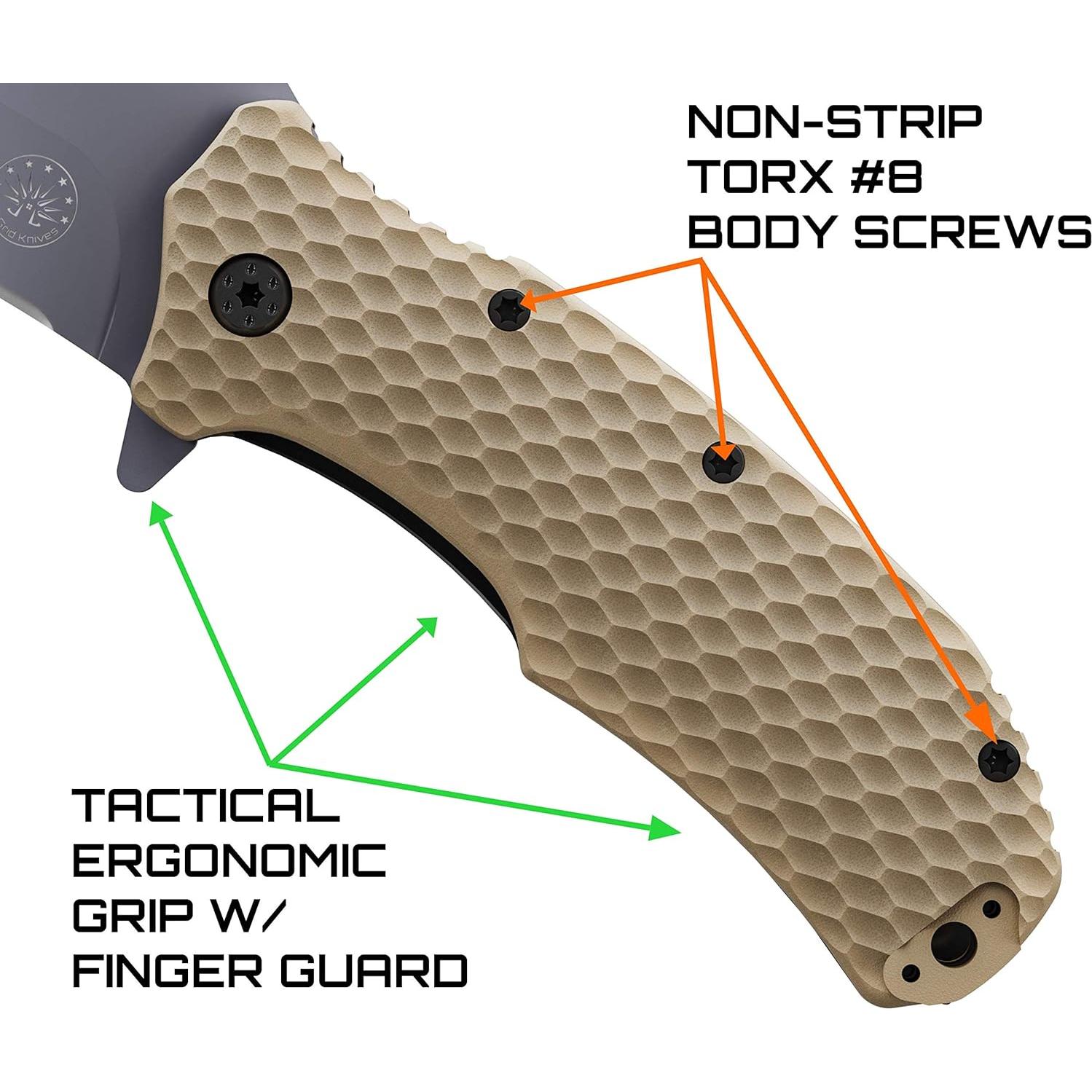 Cuchillo EDC Off-Grid Fuego Rápido Coyote D2 Criogénico