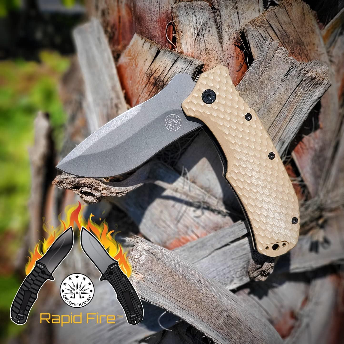 Cuchillo EDC Off-Grid Fuego Rápido Coyote D2 Criogénico