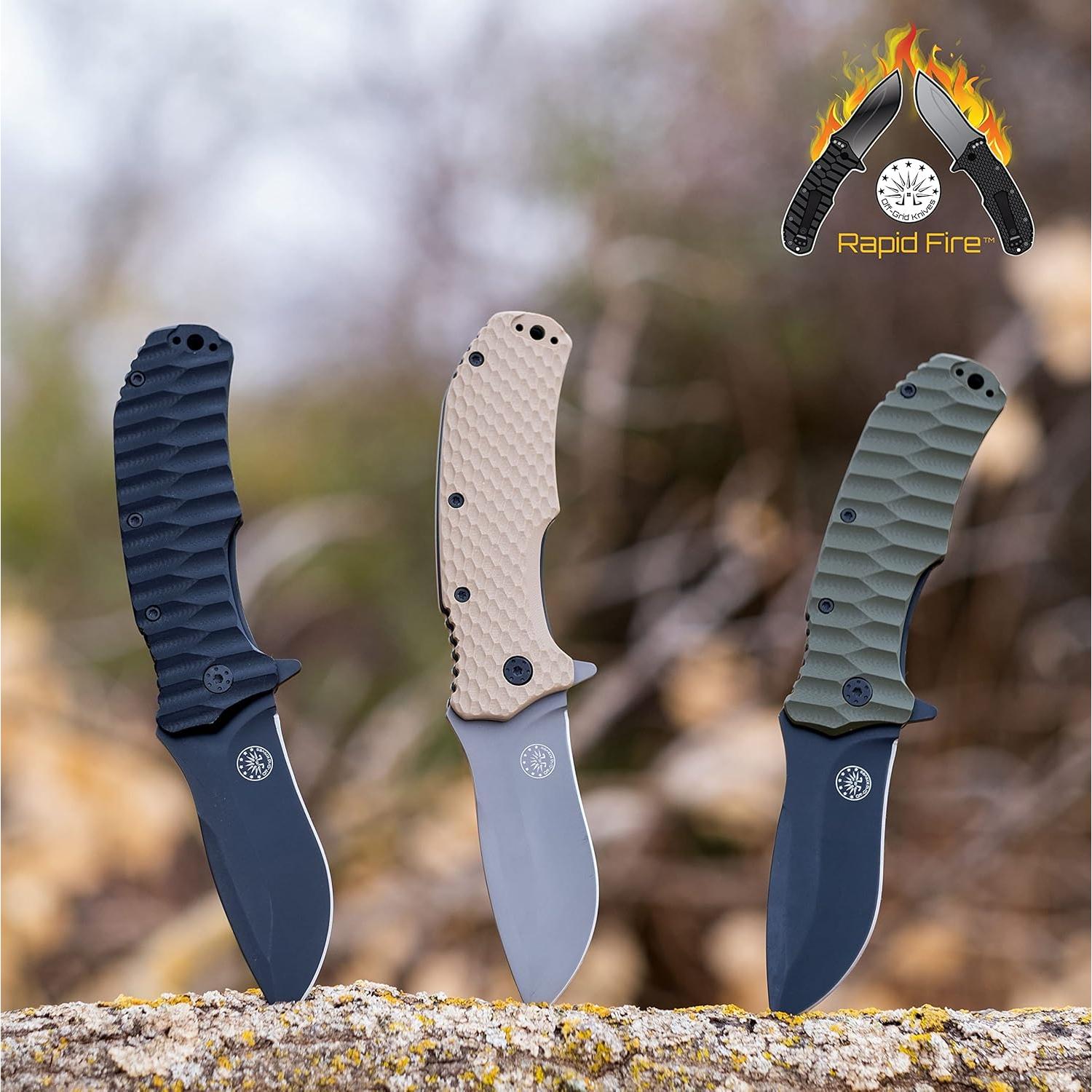 Cuchillo EDC Off-Grid Fuego Rápido Coyote D2 Criogénico