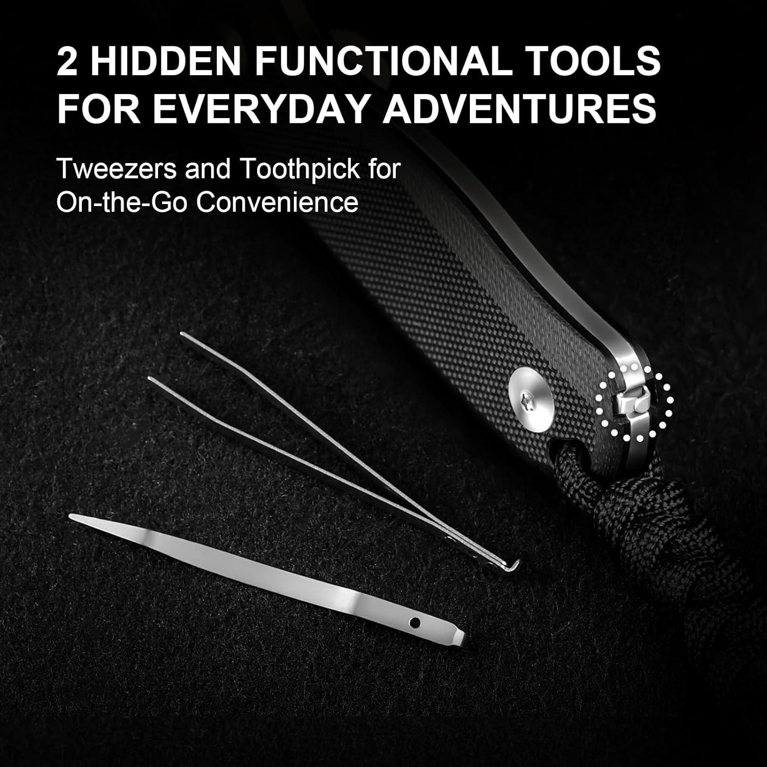 Cuchillo de hoja fija Kizer Drop Bear D2 6.53 cm EDC Camping