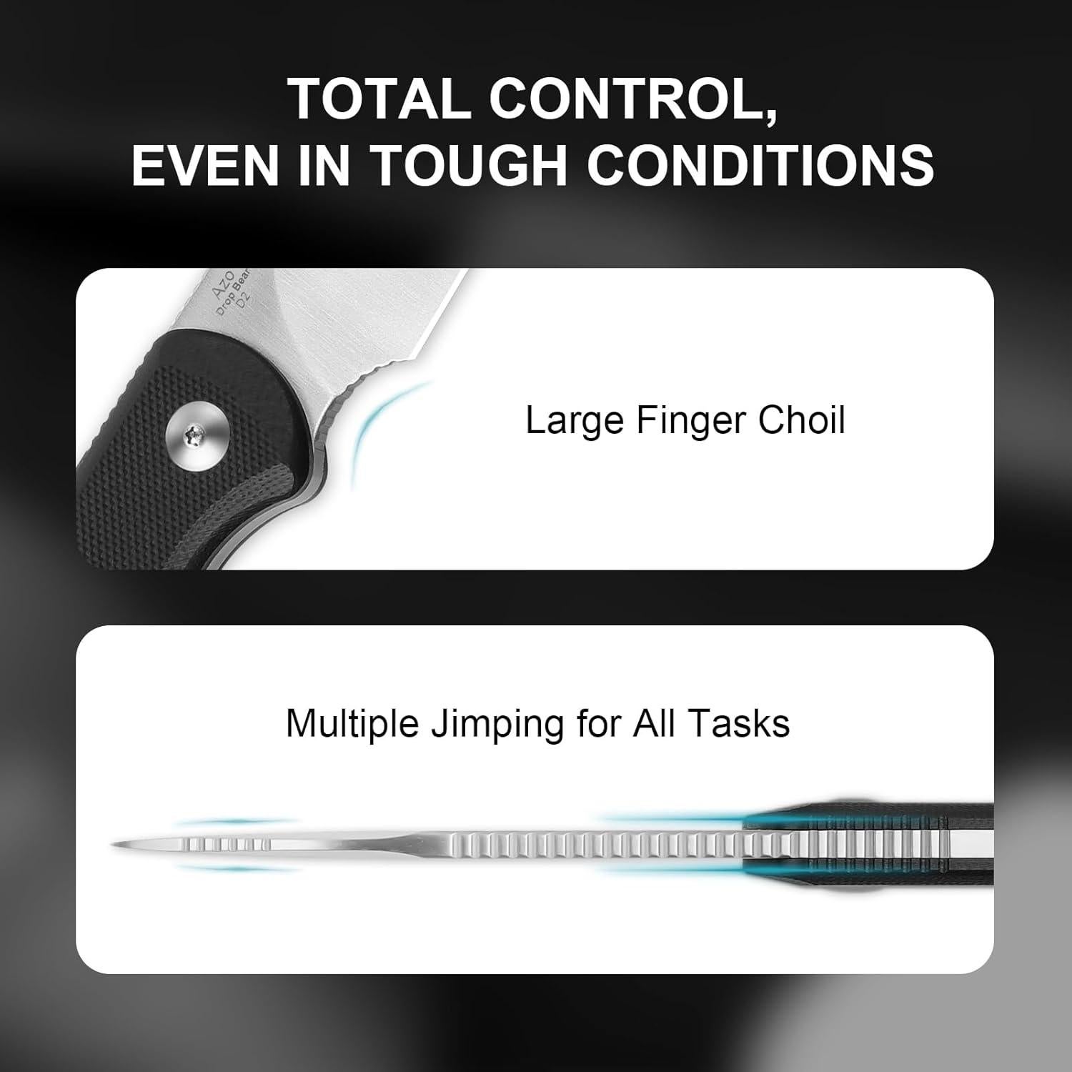 Cuchillo de hoja fija Kizer Drop Bear D2 6.53 cm EDC Camping