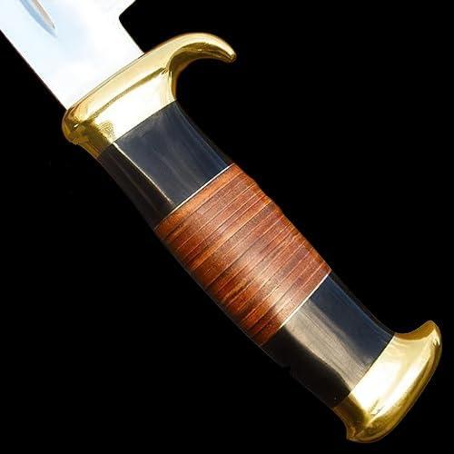 Cuchillo Bowie WARIVO 18" Acero D2 con Funda de Cuero