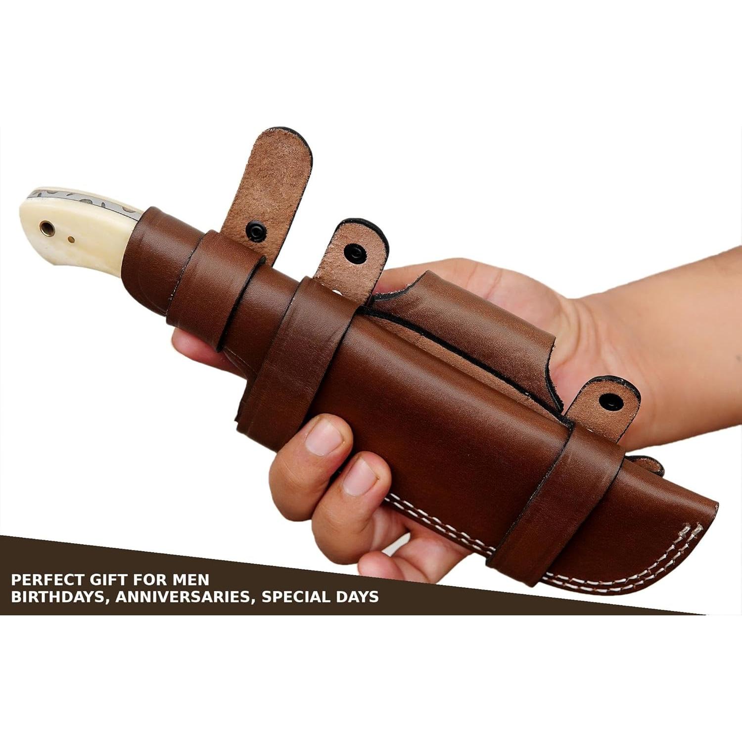 Cuchillo Rastreador Ottoza 115 - Acero Damasco Hecho a Mano 25 cm