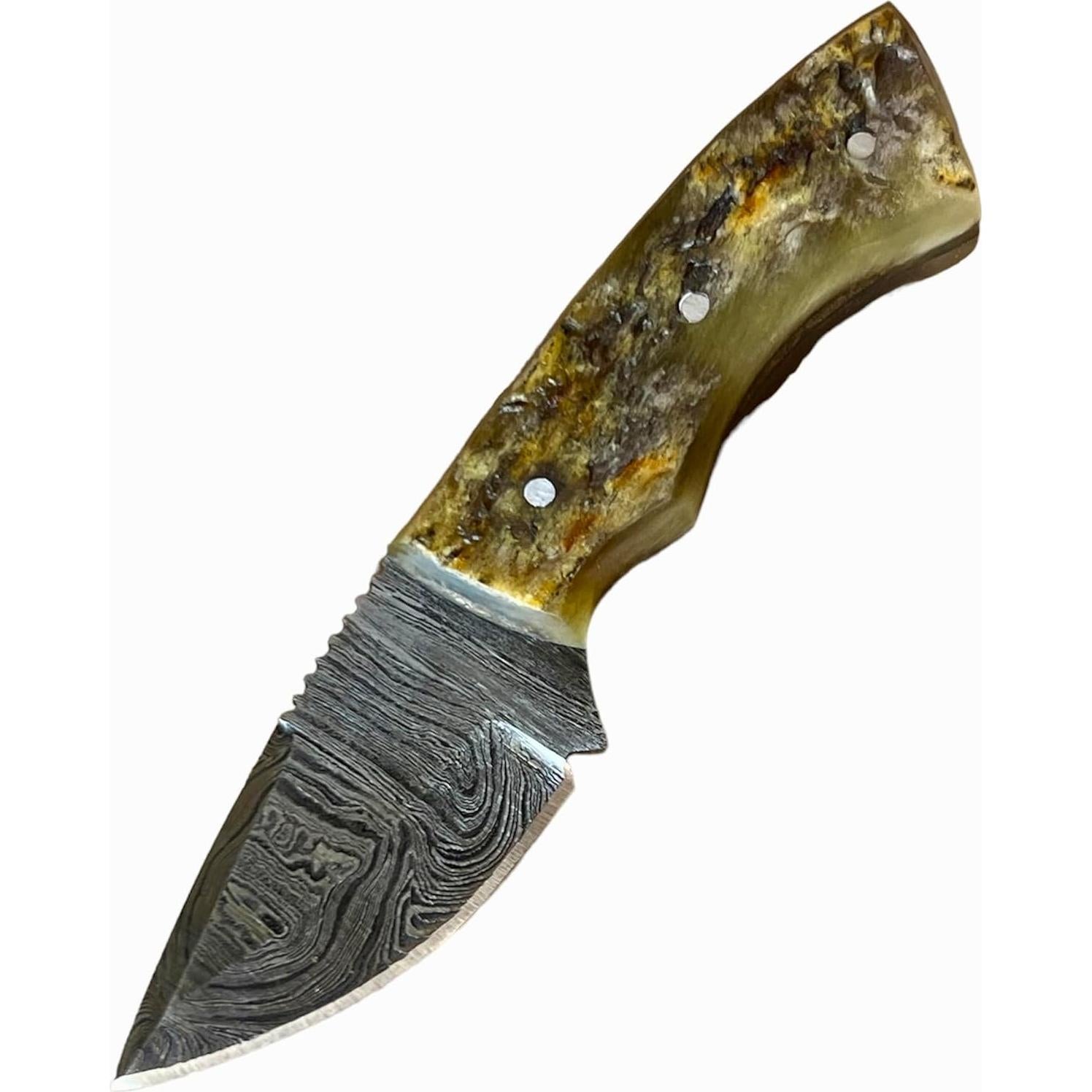 Cuchillo Skiner Poshland BC-69 Acero Damasco 6.35 cm Mango Cuerno