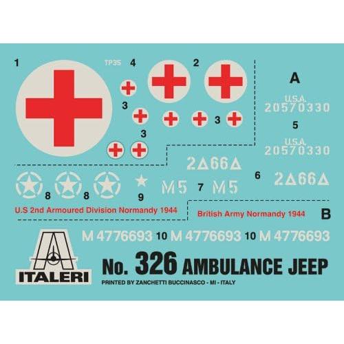 Italeri 510000326 - Kit Modelo 1/4 Ton 4x4 Ambulancia Jeep 1:35