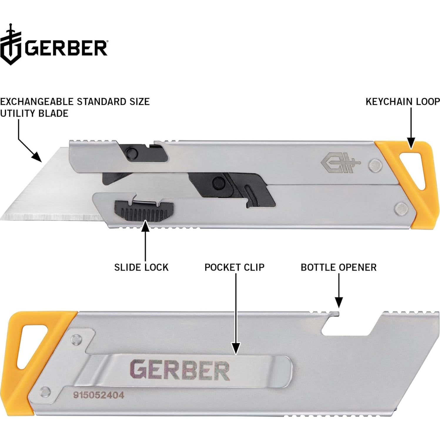Cuchillo Utilitario Gerber EAB Slim Acero Inoxidable Plata