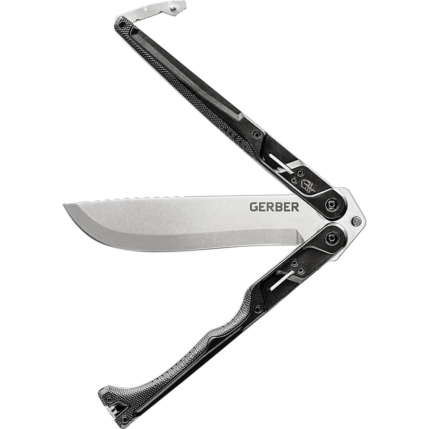 Gerber Gear DoubleDown - Folding Machete for Camping & Hunting Gear - Black/Stone