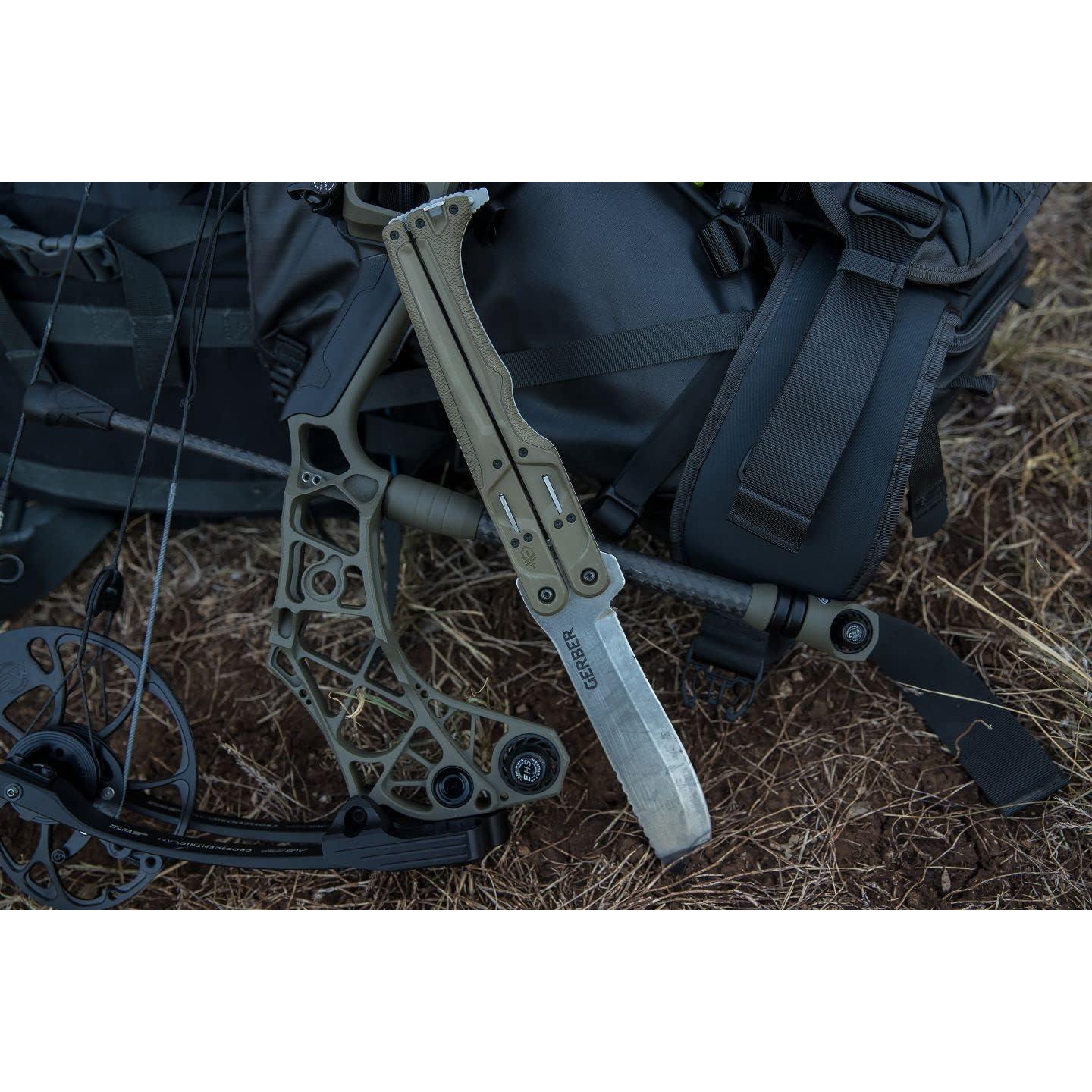 Gerber Gear DoubleDown - Folding Machete for Camping & Hunting Gear - Black/Stone