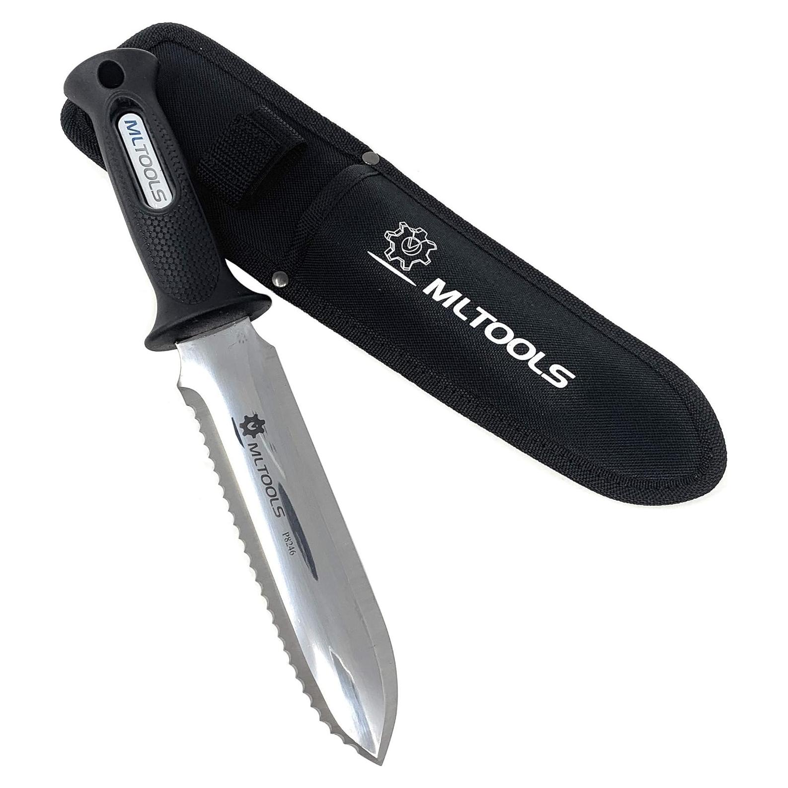 Metal detecting knife, Heavy Duty Digging Knife with Ergonomic Handle - Ideal for Gardening, Camping, survival, Outdoor Adventures - Rust-Resistant Japanese Hori-Hori digging knife