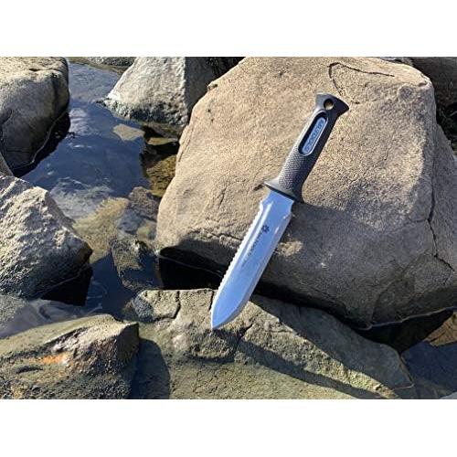 Metal detecting knife, Heavy Duty Digging Knife with Ergonomic Handle - Ideal for Gardening, Camping, survival, Outdoor Adventures - Rust-Resistant Japanese Hori-Hori digging knife