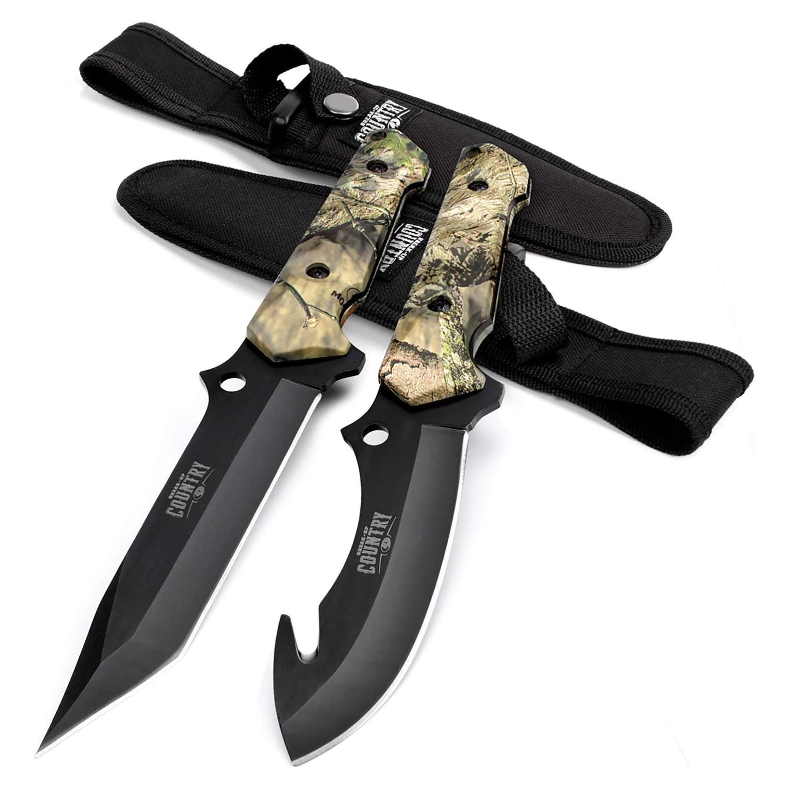 Juego de Cuchillos de Caza Mossy Oak - 2 Piezas, Funda