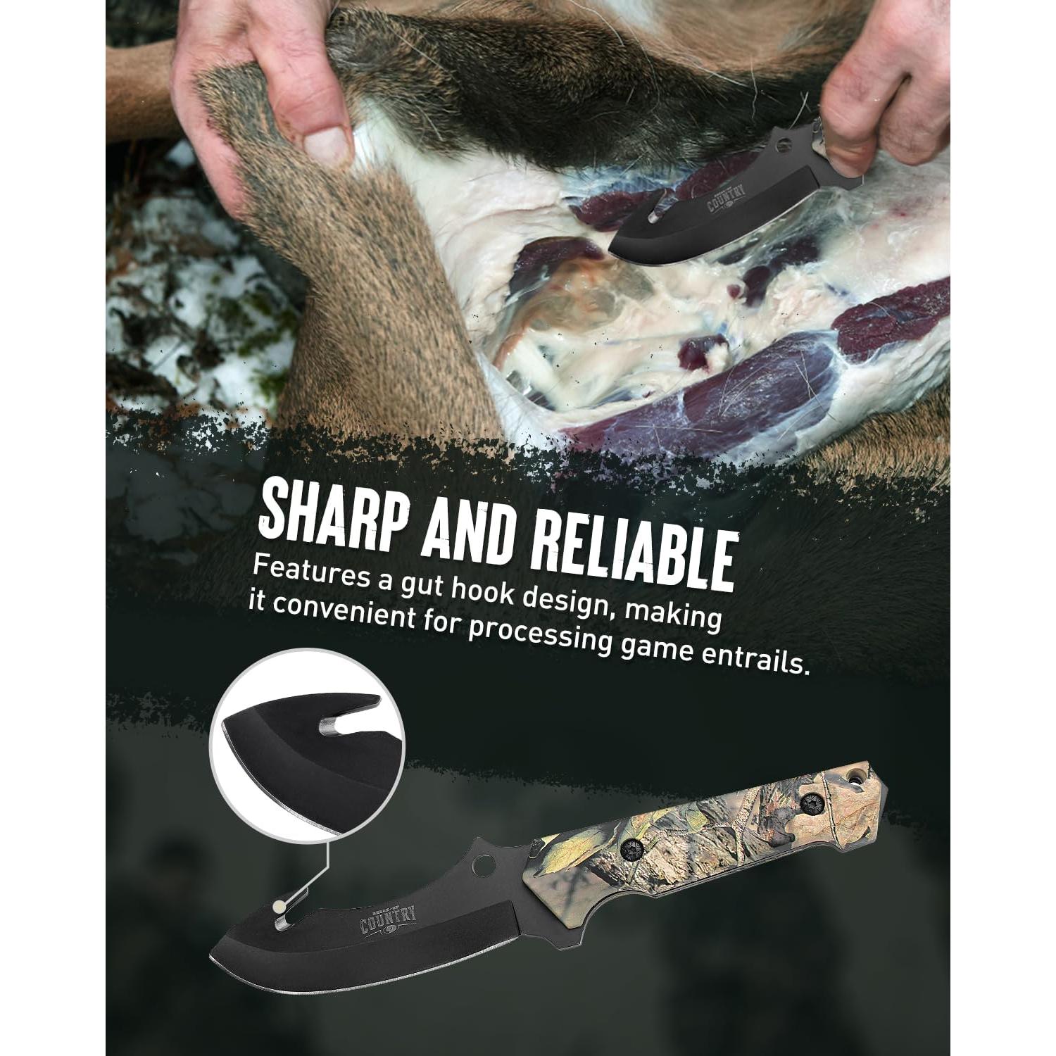 Juego de Cuchillos de Caza Mossy Oak - 2 Piezas, Funda