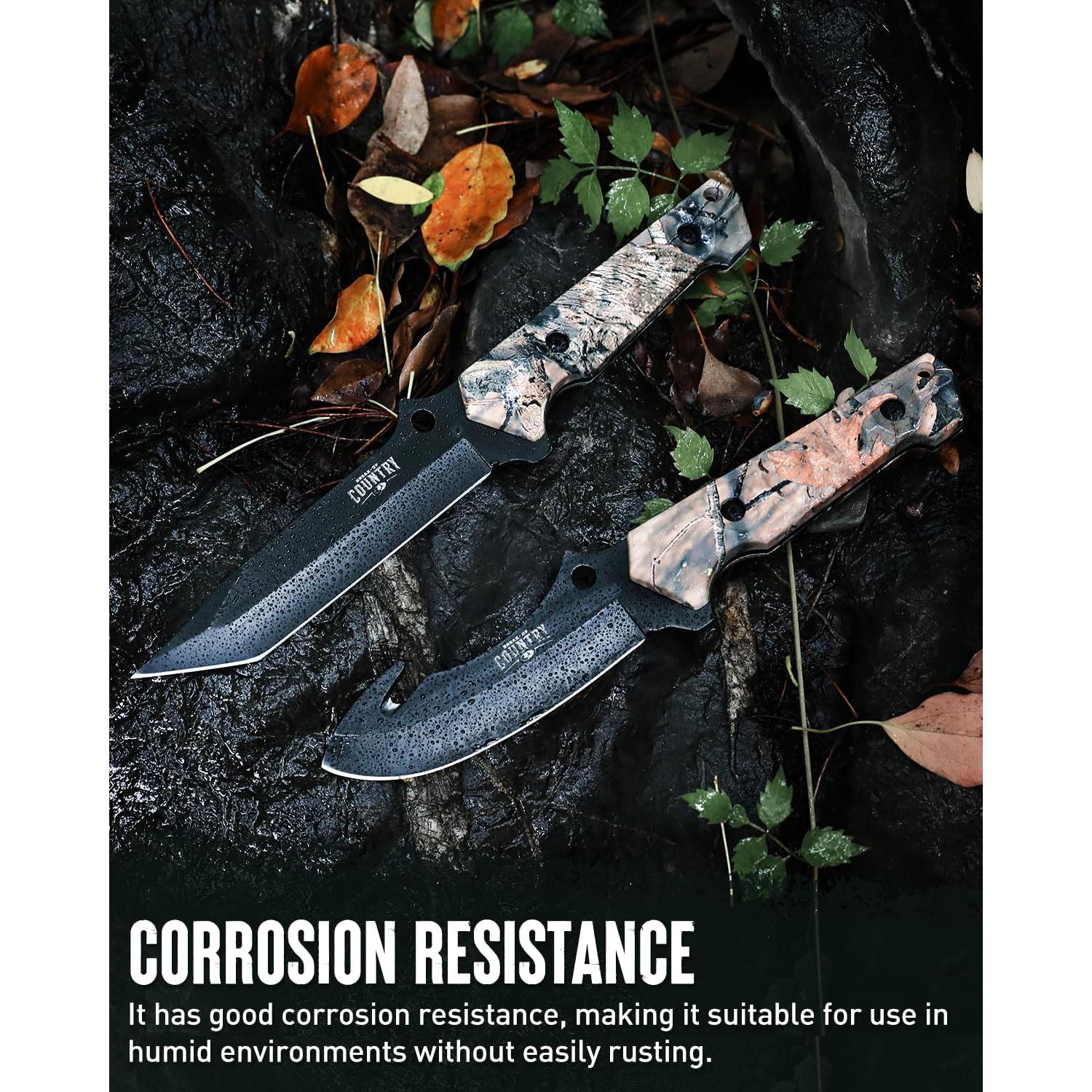 Juego de Cuchillos de Caza Mossy Oak - 2 Piezas, Funda