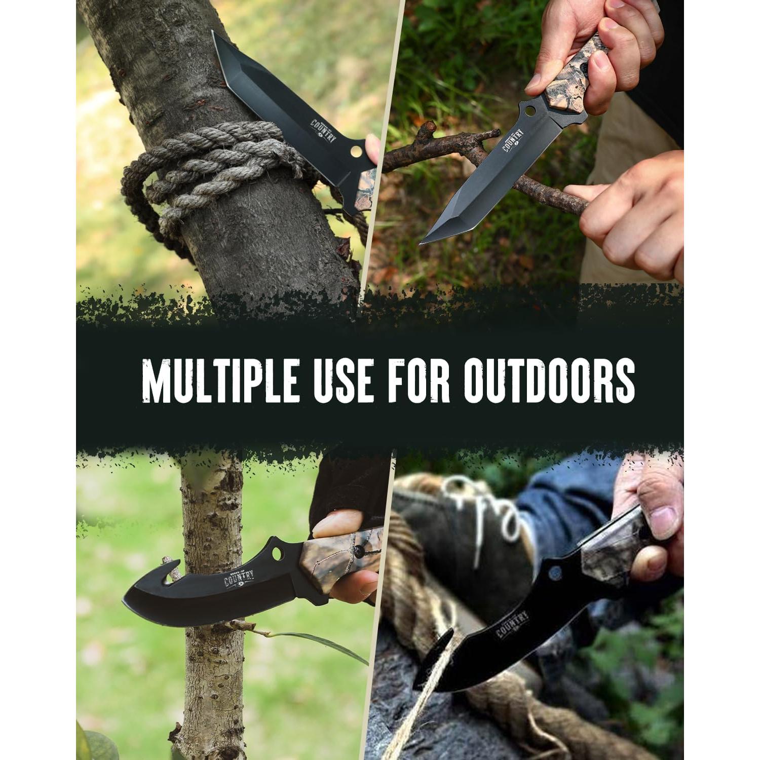 Juego de Cuchillos de Caza Mossy Oak - 2 Piezas, Funda