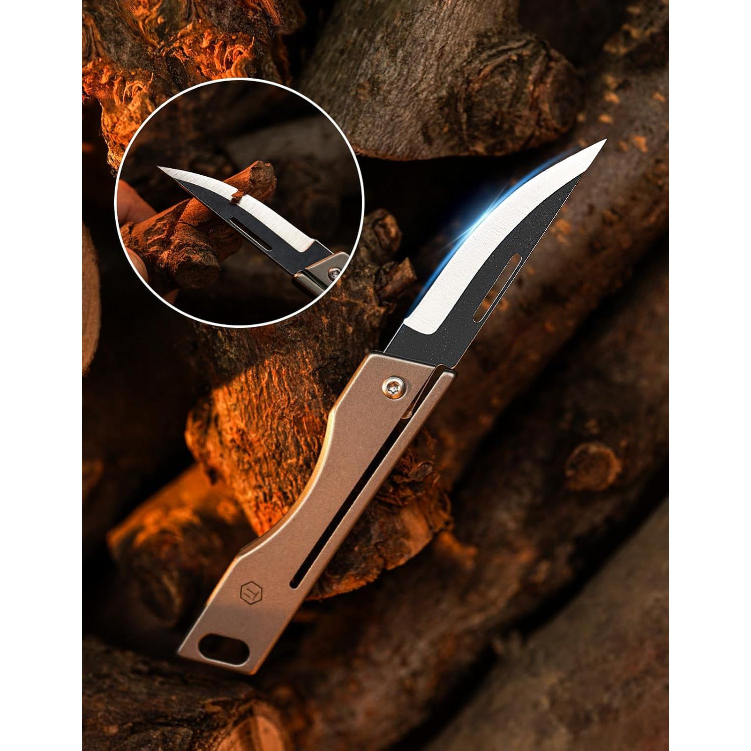 Cuchillo de bolsillo plegable KeyUnity KK06M - Titanio Gris EDC