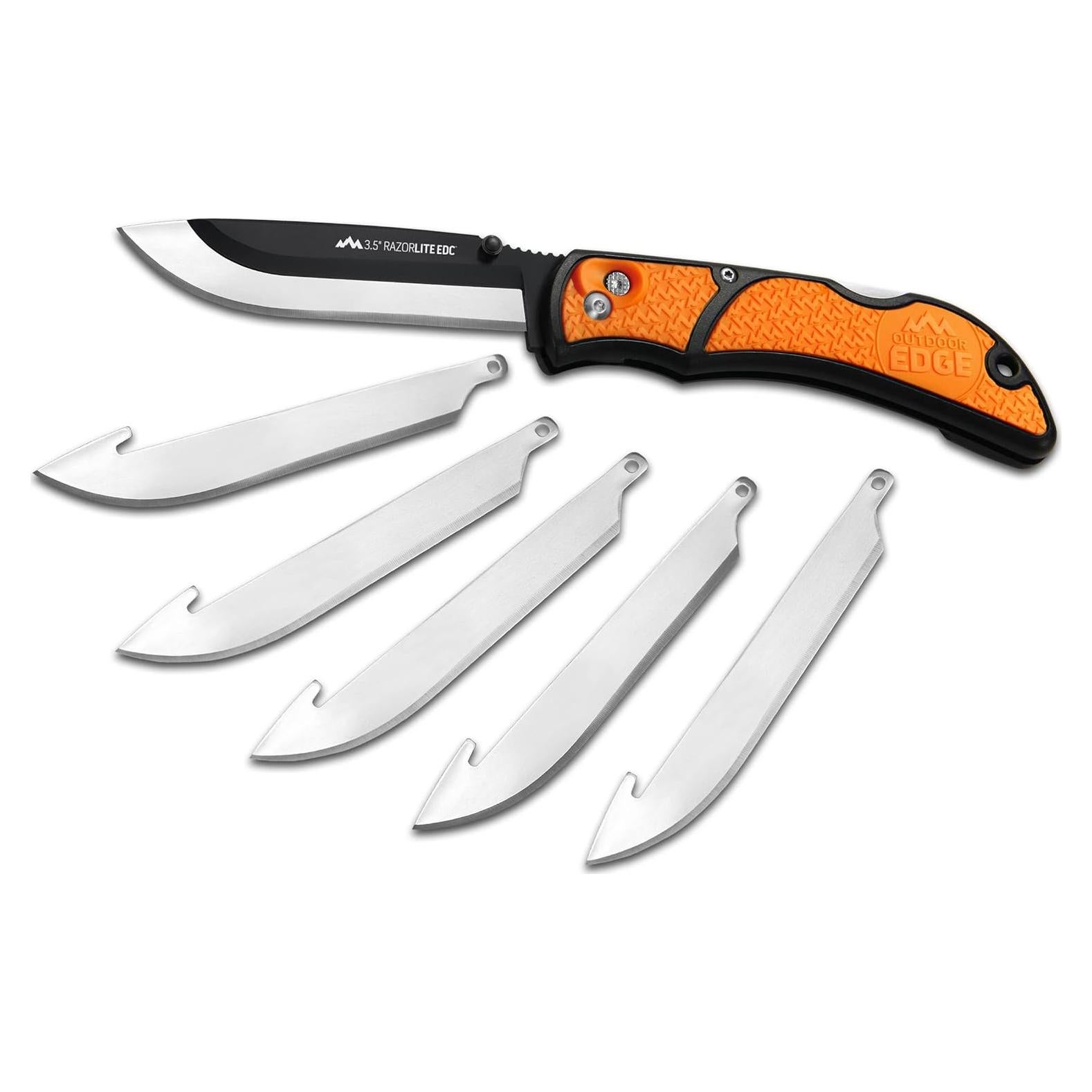 Cuchillo de bolsillo Outdoor Edge RazorLite RLB-30C Naranja 6 Hojas