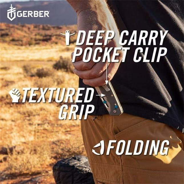 Cuchillo de bolsillo Gerber Gear Assert Gris 7.62 cm acero inoxidable